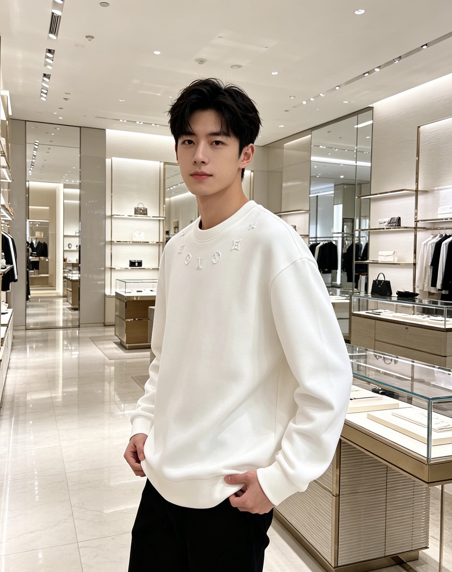 LOUIS VUITTON 路易威登 lv2026秋冬新款圆领卫衣 甄选高密空气层面料，柔软亲肤，不易起皱变形 领口环绕