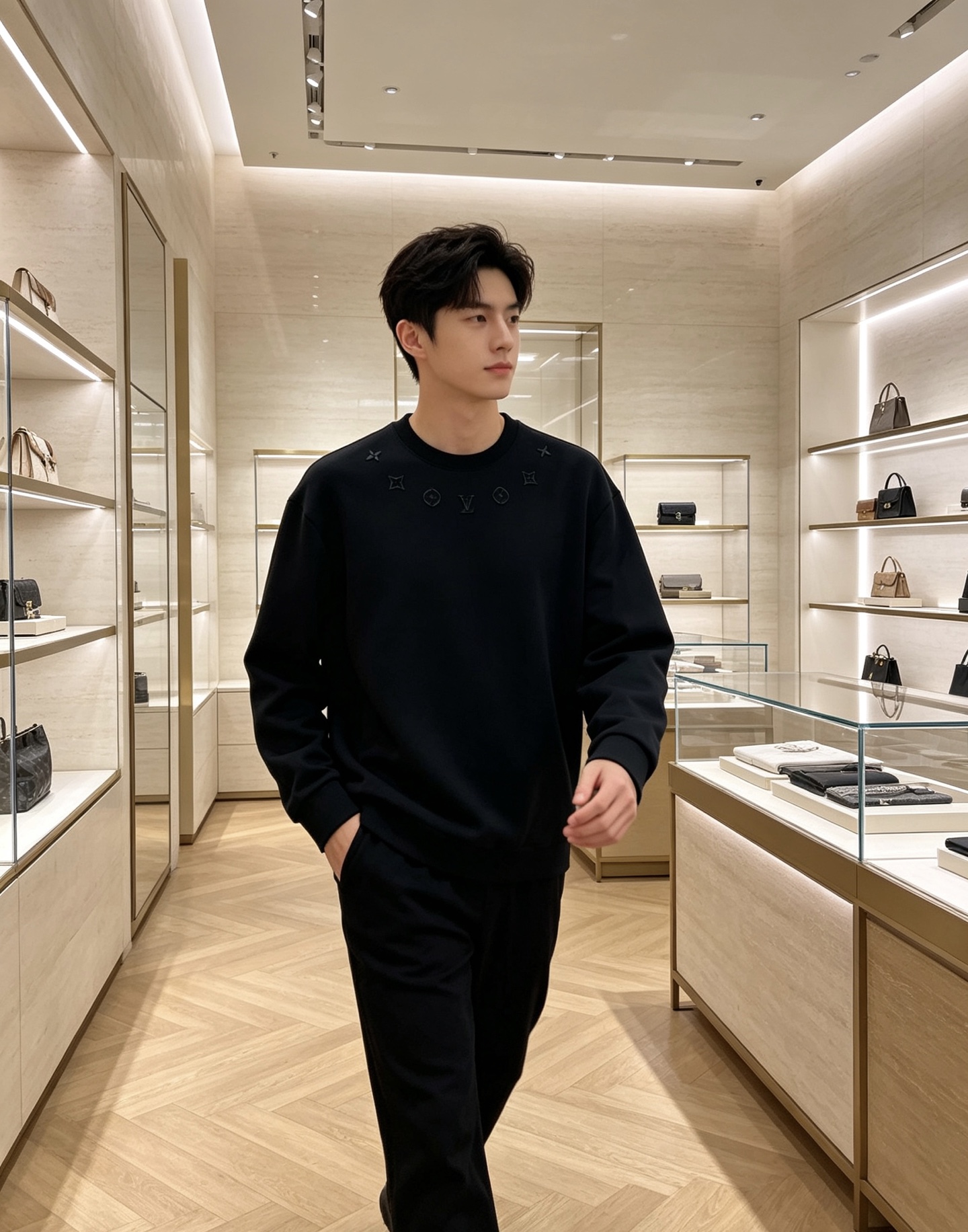 LOUIS VUITTON 路易威登 lv2026秋冬新款圆领卫衣 甄选高密空气层面料，柔软亲肤，不易起皱变形 领口环绕