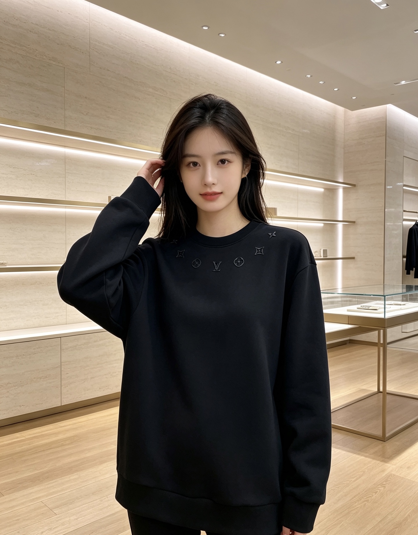 LOUIS VUITTON 路易威登 lv2026秋冬新款圆领卫衣 甄选高密空气层面料，柔软亲肤，不易起皱变形 领口环绕