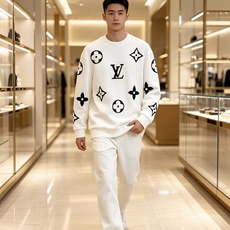 Louis Vuitton 路易威登 lv2026秋冬新款水墨晕染满印老花圆领卫衣 原版五金辅料完整复刻,高品质空气层面 Louis Vuitton 路易威登 lv2026秋冬新款水墨晕染满印老花圆领卫衣 原版五金辅料完整复刻,高品质空气层面