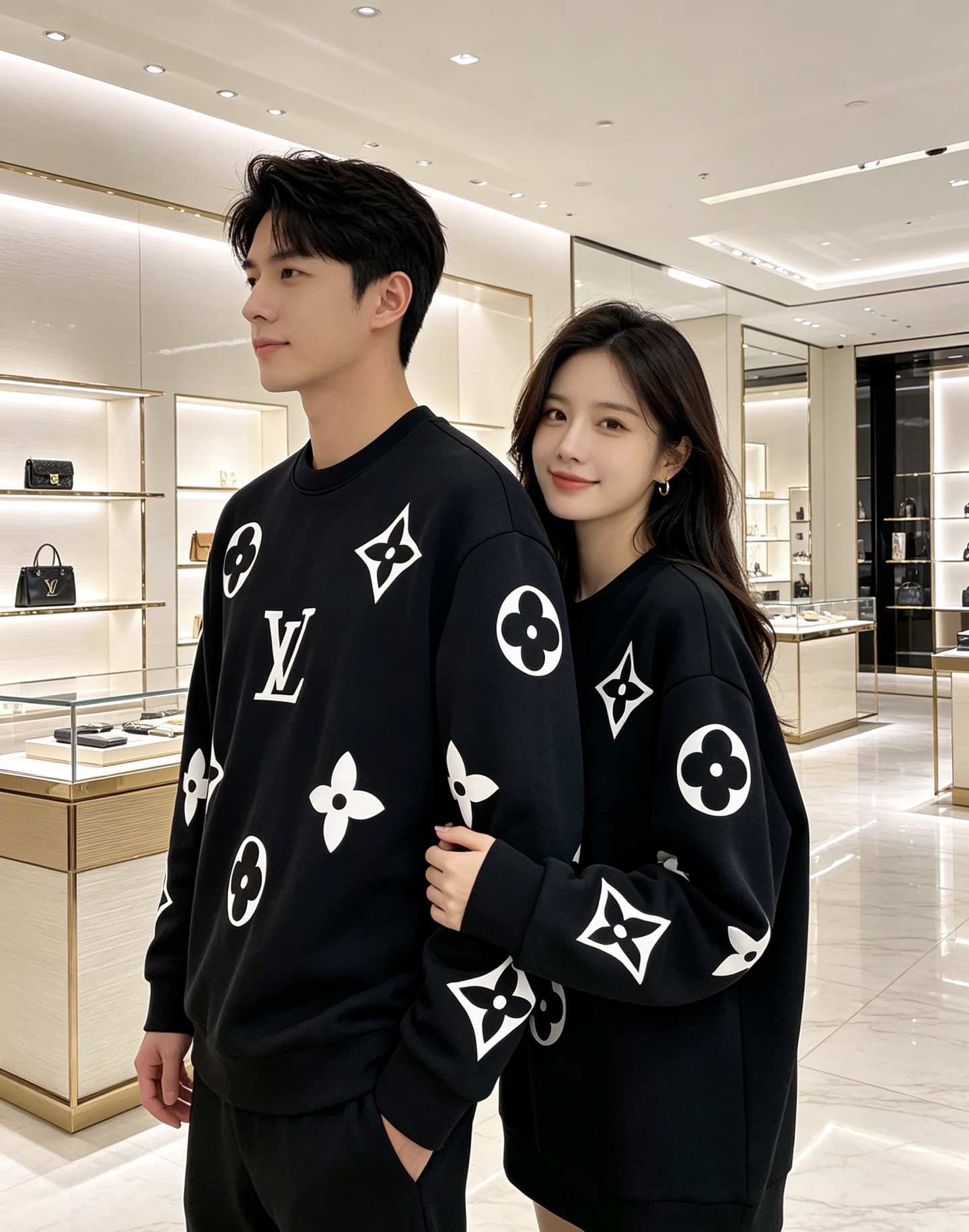 Louis Vuitton 路易威登 lv2026秋冬新款水墨晕染满印老花圆领卫衣 原版五金辅料完整复刻，高品质空气层面