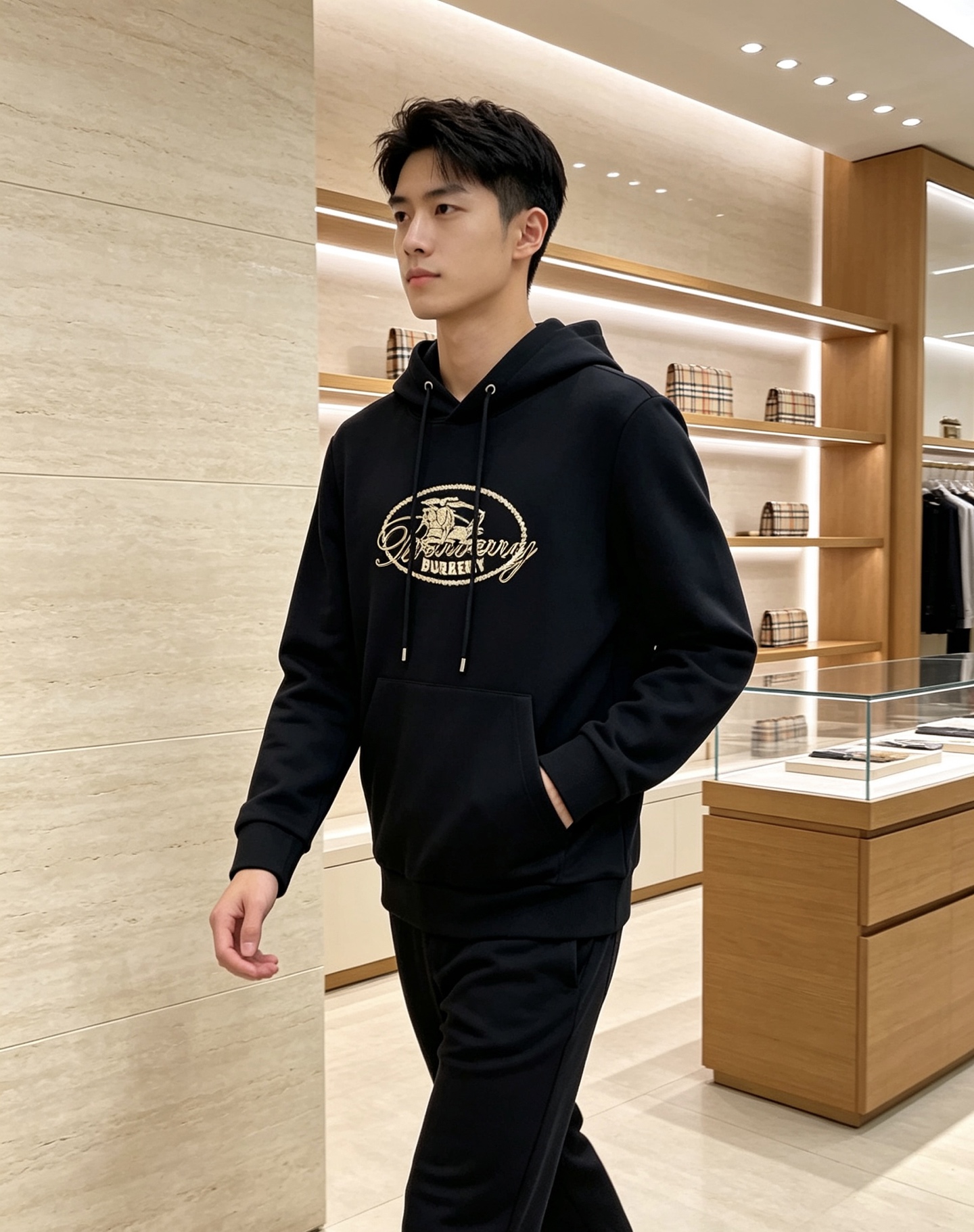 BURBERRY 巴宝莉 2026秋冬新款连帽卫衣 甄选高密空气层面料，柔软亲肤，不易起皱变形 胸前椭圆复古字母战马印花