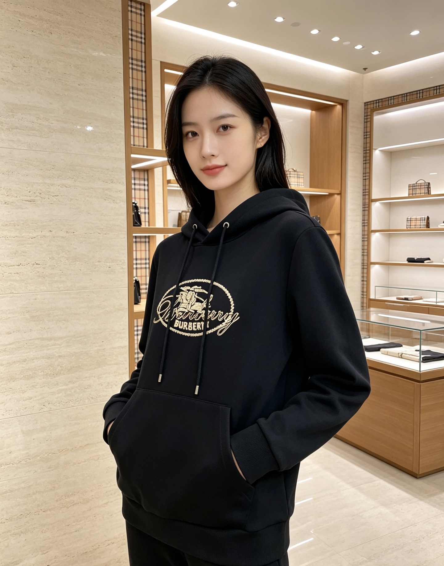 BURBERRY 巴宝莉 2026秋冬新款连帽卫衣 甄选高密空气层面料，柔软亲肤，不易起皱变形 胸前椭圆复古字母战马印花