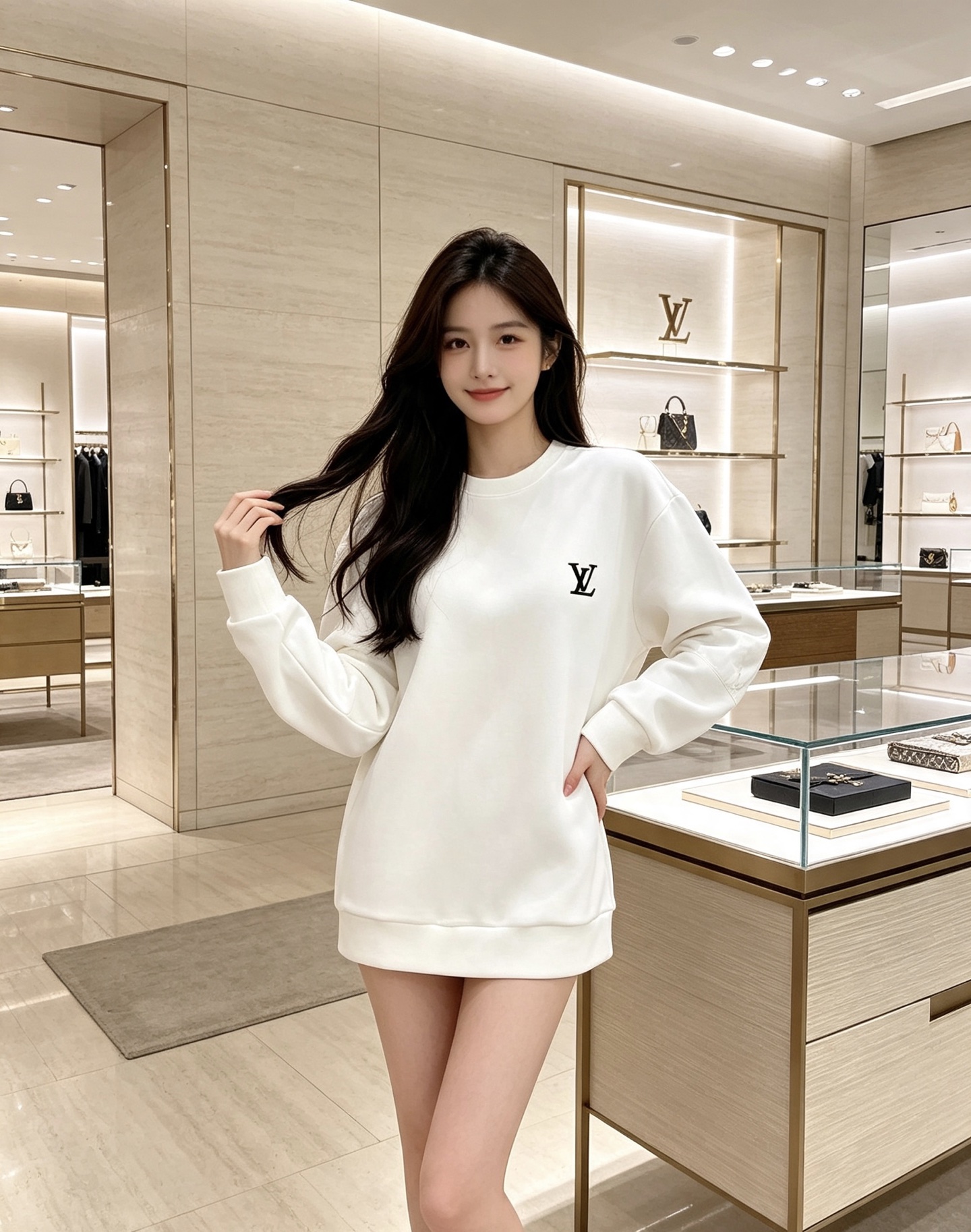 LOUIS VUITTON 路易威登｜2026秋冬新款圆领卫衣 甄选高密空气层面料，柔软亲肤，不易起皱变形 左胸精致LV