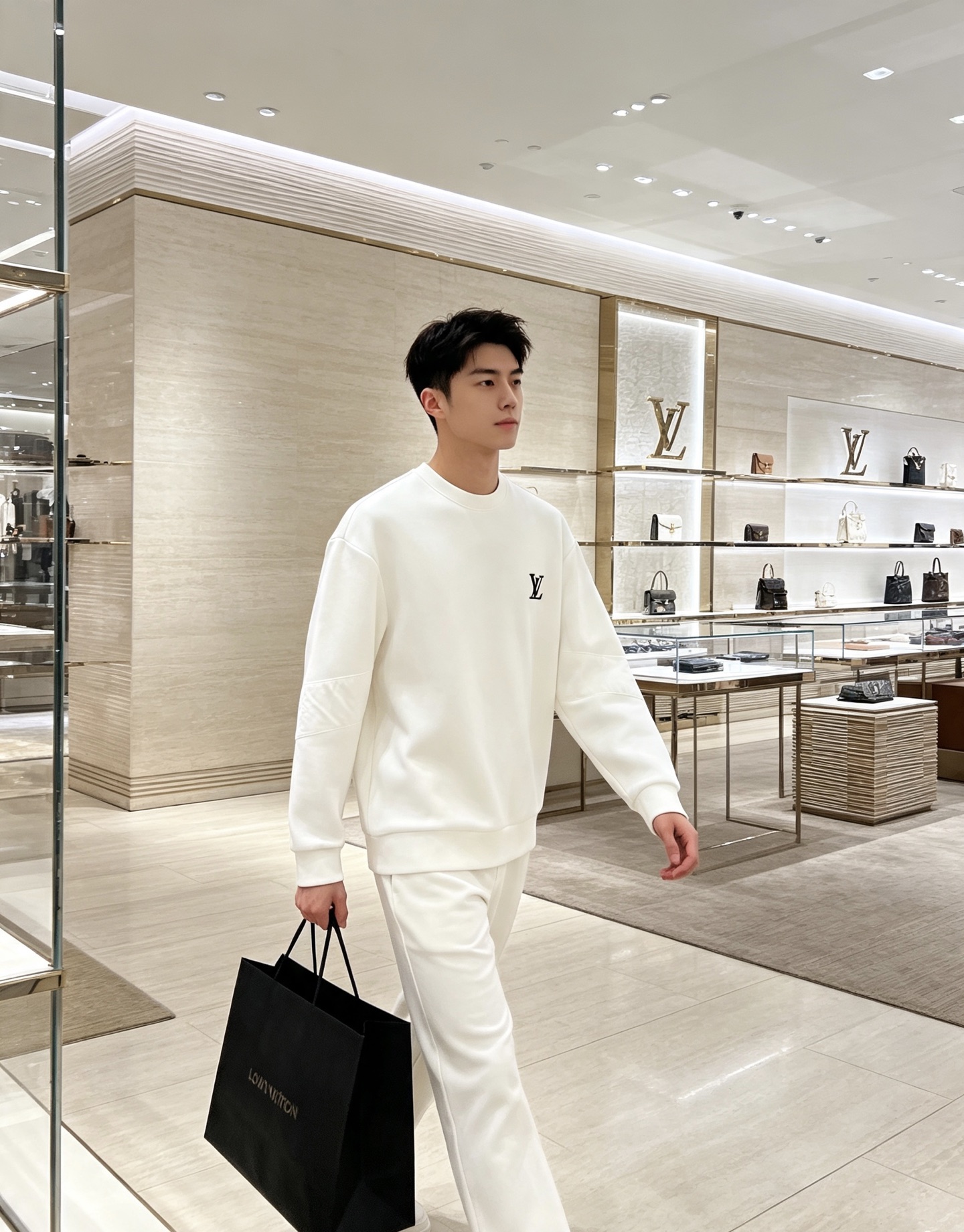 LOUIS VUITTON 路易威登｜2026秋冬新款圆领卫衣 甄选高密空气层面料，柔软亲肤，不易起皱变形 左胸精致LV