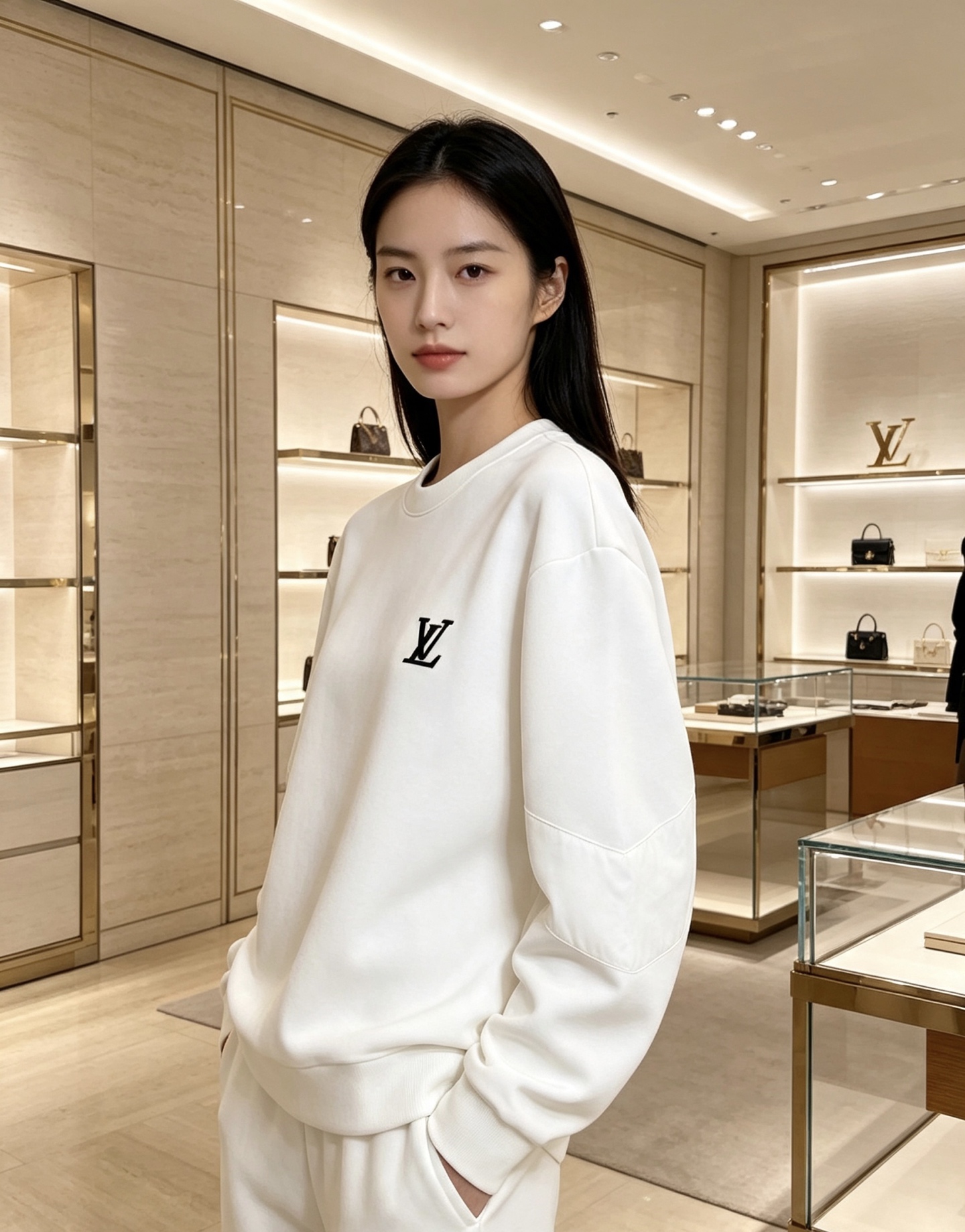 LOUIS VUITTON 路易威登｜2026秋冬新款圆领卫衣 甄选高密空气层面料，柔软亲肤，不易起皱变形 左胸精致LV