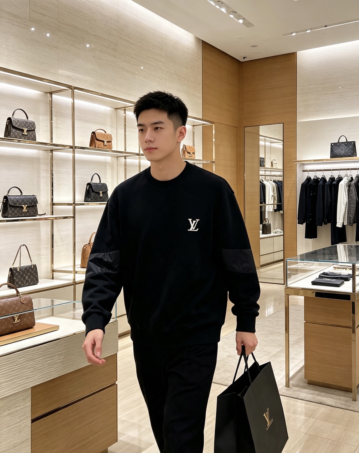 LOUIS VUITTON 路易威登｜2026秋冬新款圆领卫衣 甄选高密空气层面料，柔软亲肤，不易起皱变形 左胸精致LV