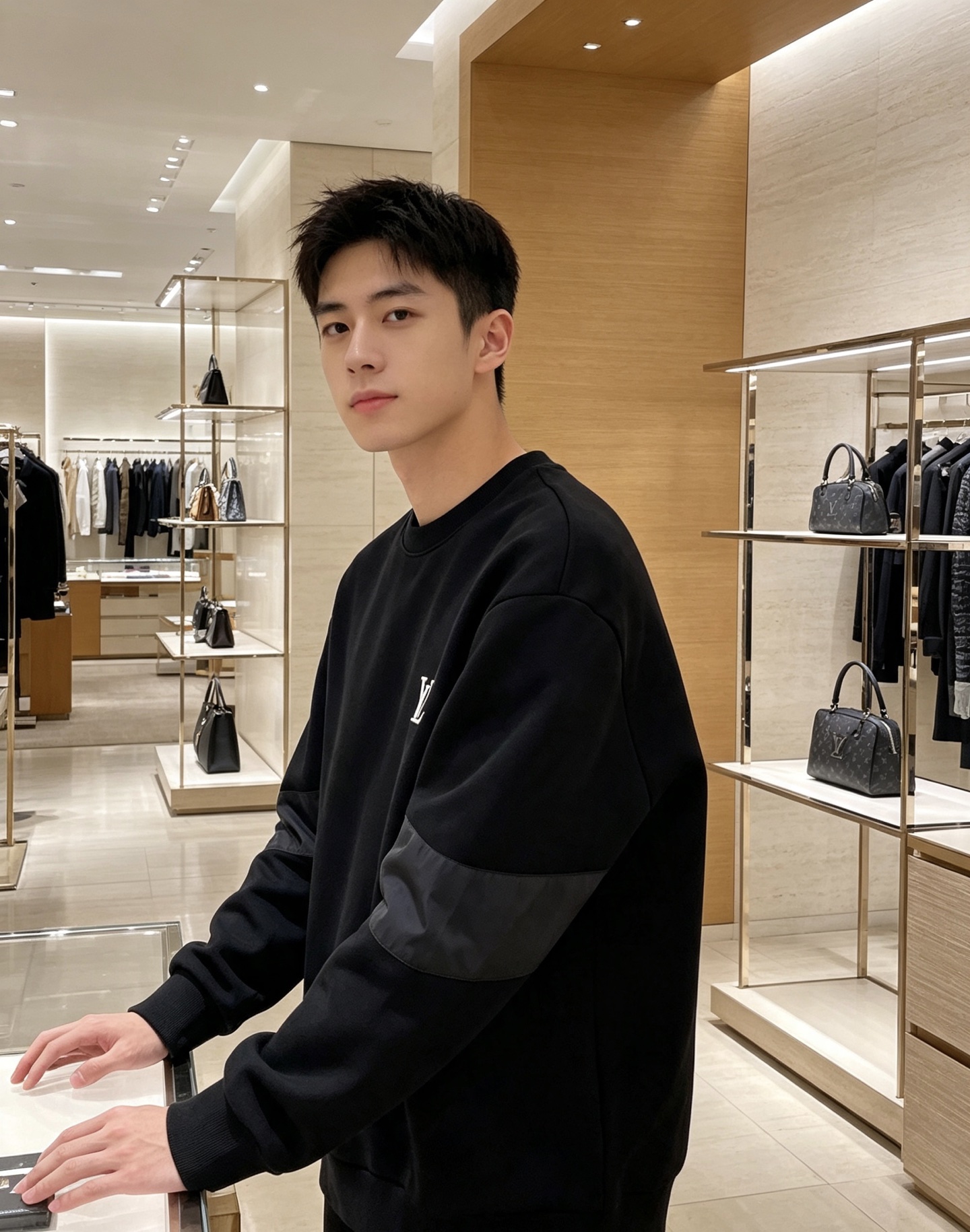 LOUIS VUITTON 路易威登｜2026秋冬新款圆领卫衣 甄选高密空气层面料，柔软亲肤，不易起皱变形 左胸精致LV