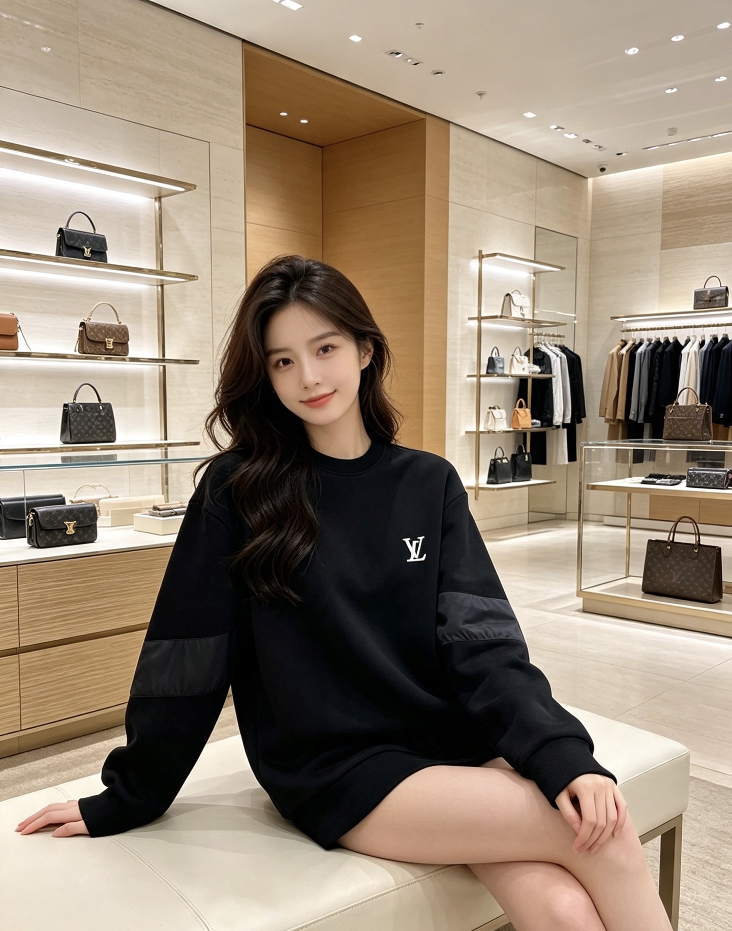 LOUIS VUITTON 路易威登｜2026秋冬新款圆领卫衣 甄选高密空气层面料，柔软亲肤，不易起皱变形 左胸精致LV