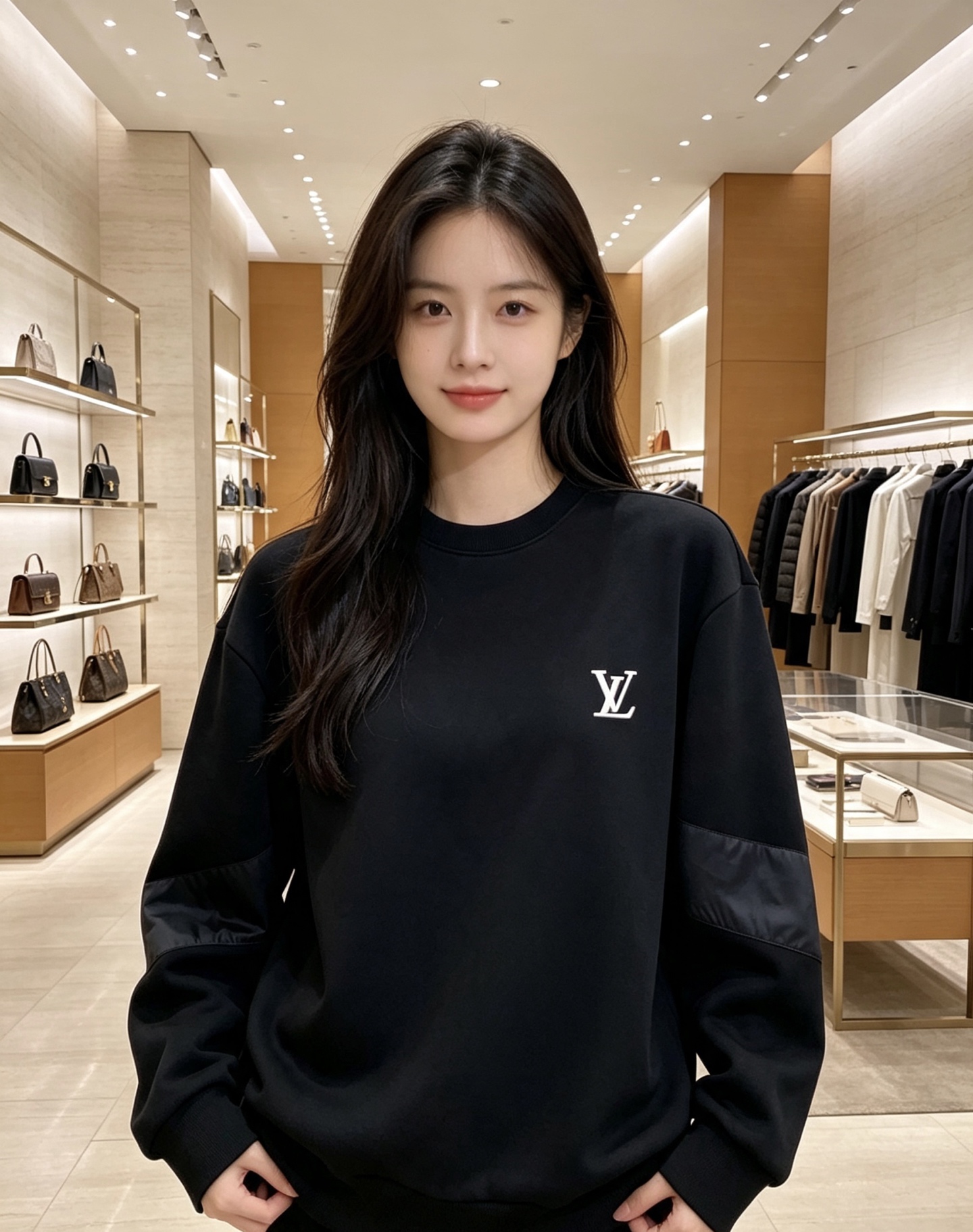 LOUIS VUITTON 路易威登｜2026秋冬新款圆领卫衣 甄选高密空气层面料，柔软亲肤，不易起皱变形 左胸精致LV