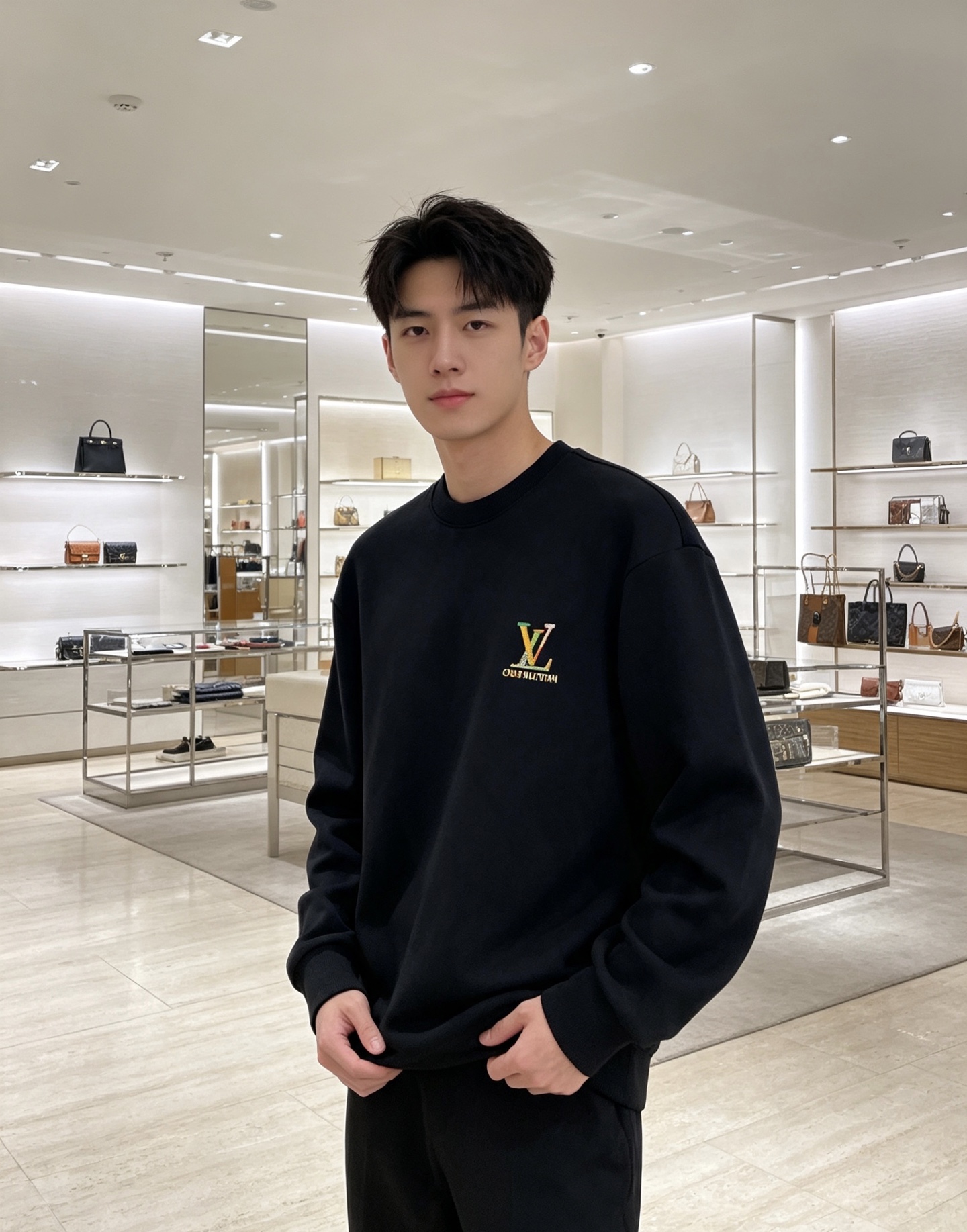Louis Vuitton 路易威登 2026秋冬新款彩色刺绣LV圆领卫衣 原版五金辅料完整复刻，高品质空气层面料，软糯