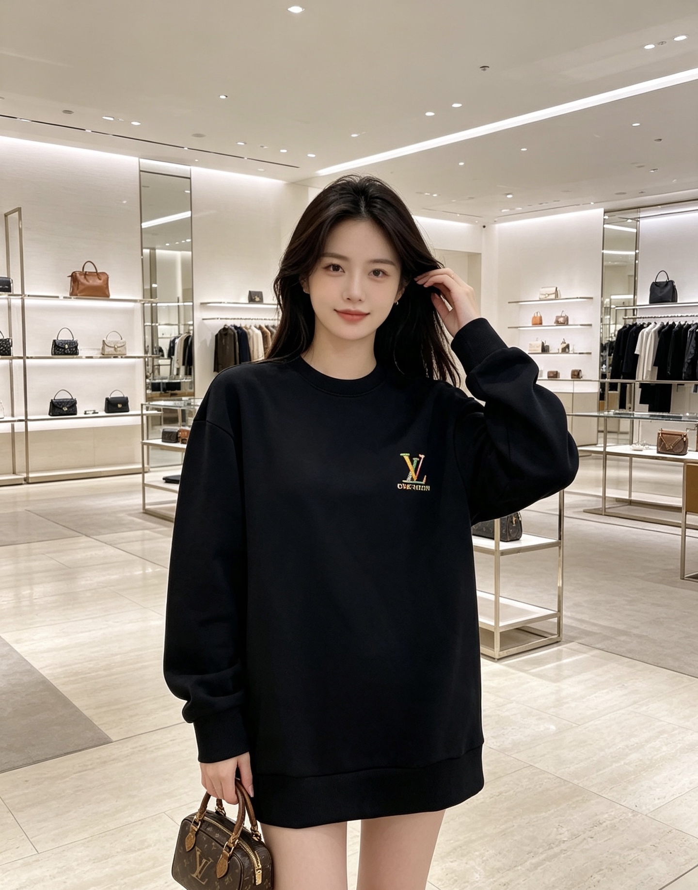 Louis Vuitton 路易威登 2026秋冬新款彩色刺绣LV圆领卫衣 原版五金辅料完整复刻，高品质空气层面料，软糯