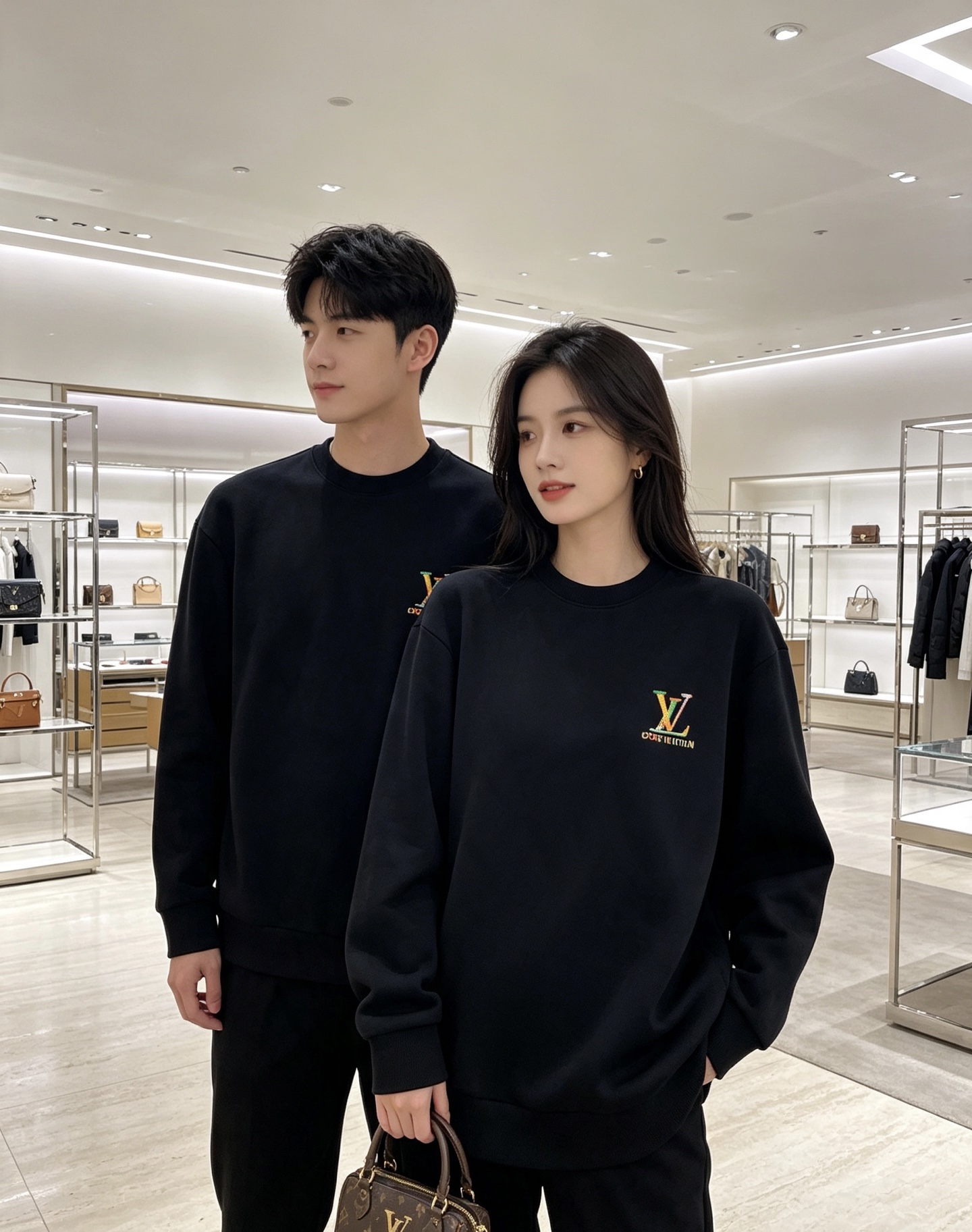 Louis Vuitton 路易威登 2026秋冬新款彩色刺绣LV圆领卫衣 原版五金辅料完整复刻，高品质空气层面料，软糯
