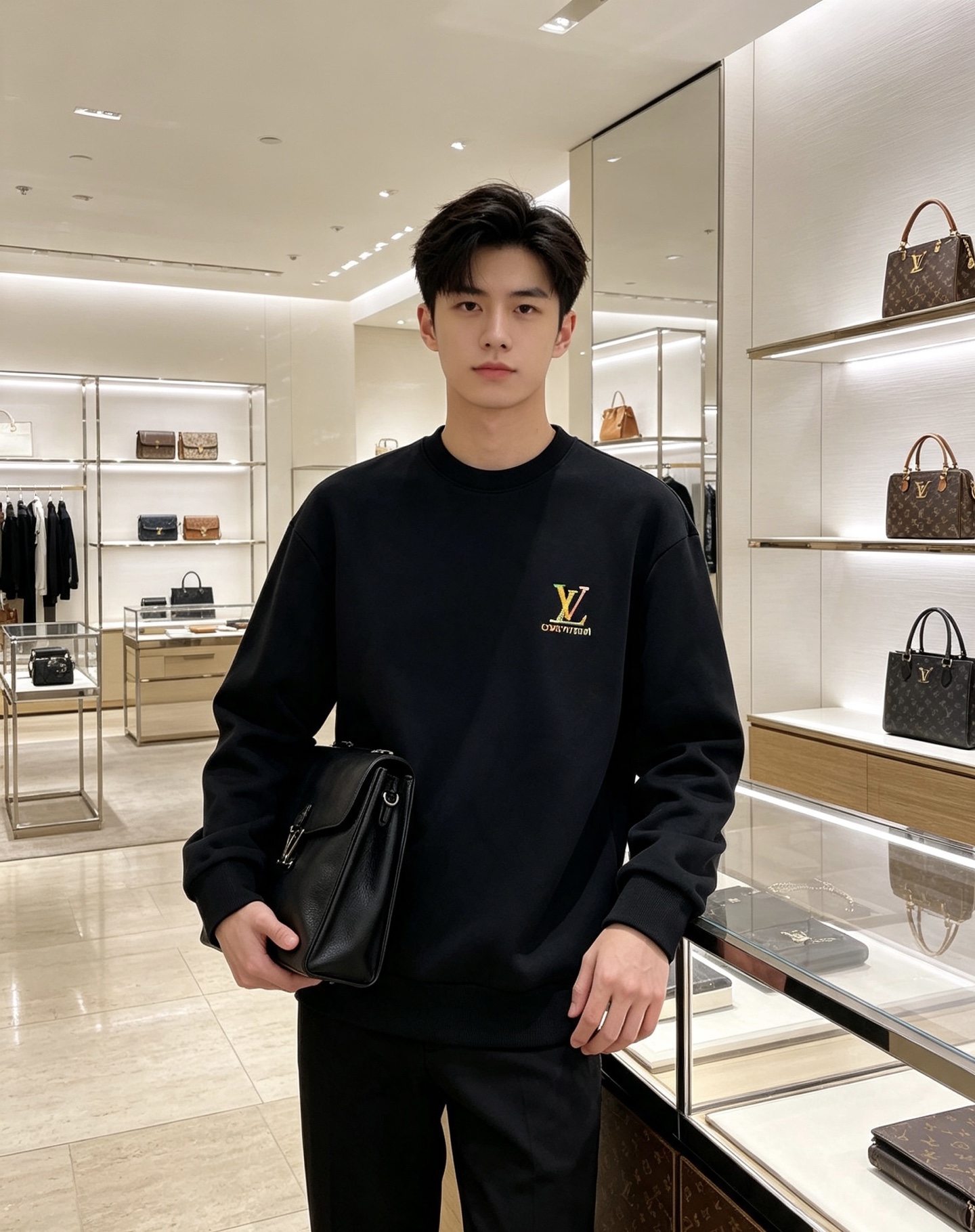 Louis Vuitton 路易威登 2026秋冬新款彩色刺绣LV圆领卫衣 原版五金辅料完整复刻，高品质空气层面料，软糯