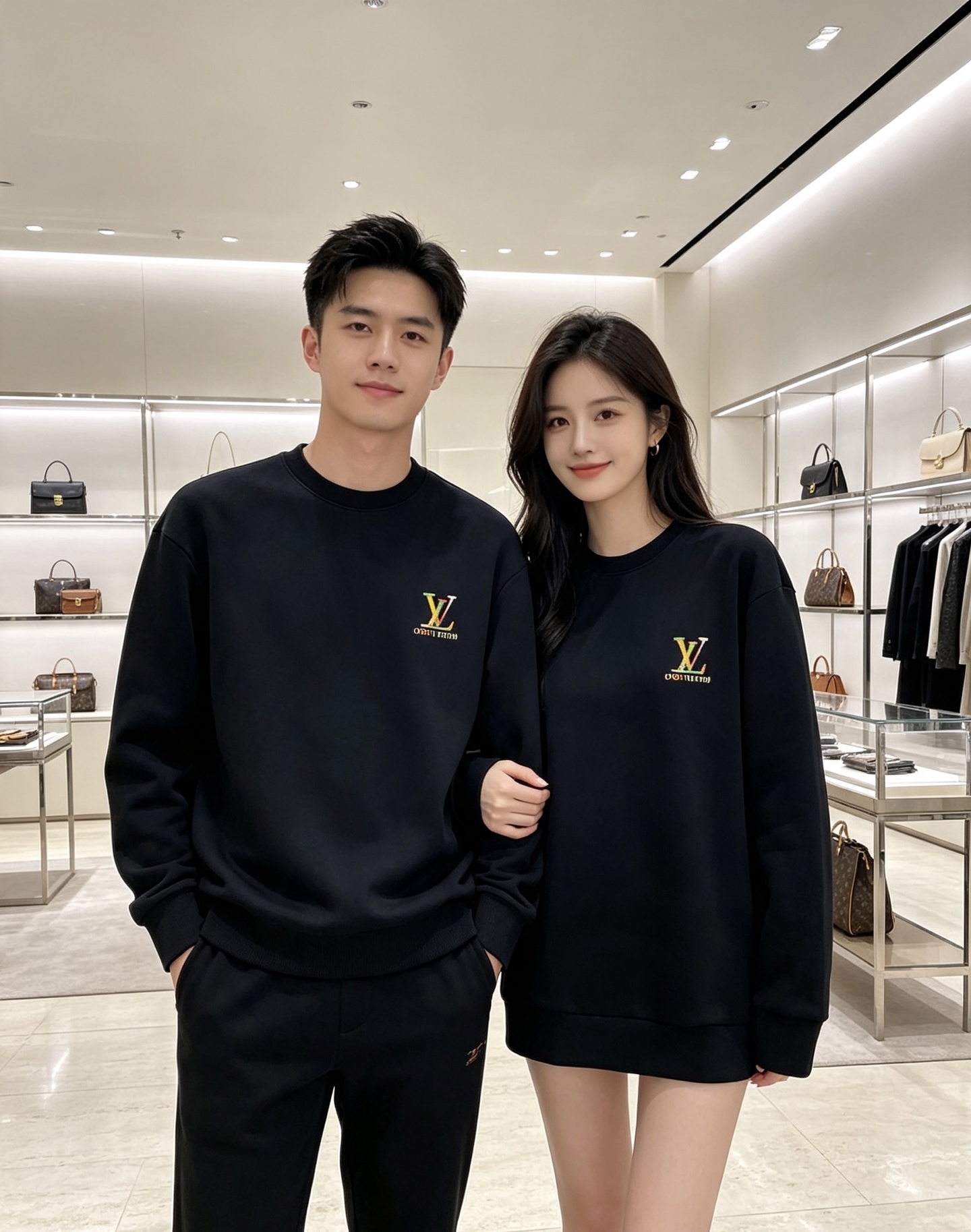 Louis Vuitton 路易威登 2026秋冬新款彩色刺绣LV圆领卫衣 原版五金辅料完整复刻，高品质空气层面料，软糯