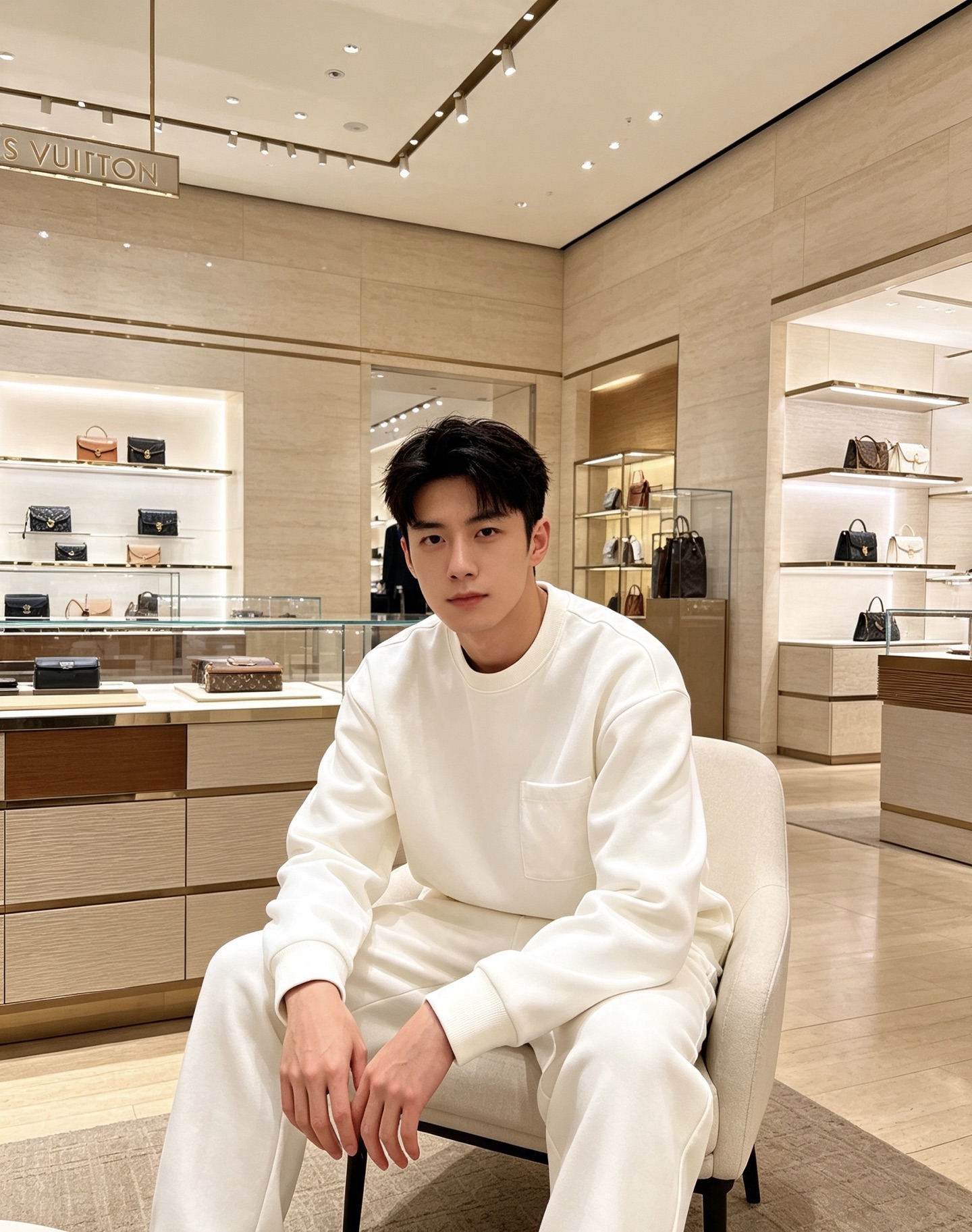 Louis Vuitton 路易威登 2026秋冬新款暗纹老花贴袋圆领卫衣 lv原版五金辅料完整复刻，高品质空气层面料，