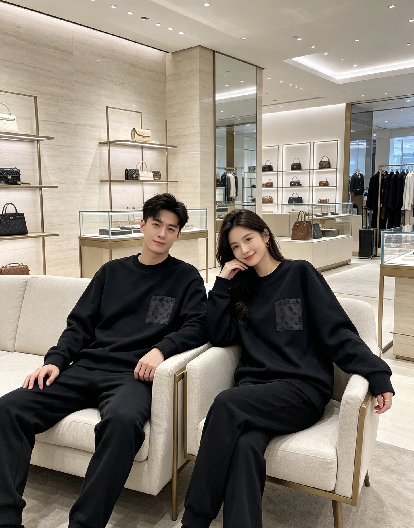Louis Vuitton 路易威登 2026秋冬新款暗纹老花贴袋圆领卫衣 lv原版五金辅料完整复刻，高品质空气层面料，