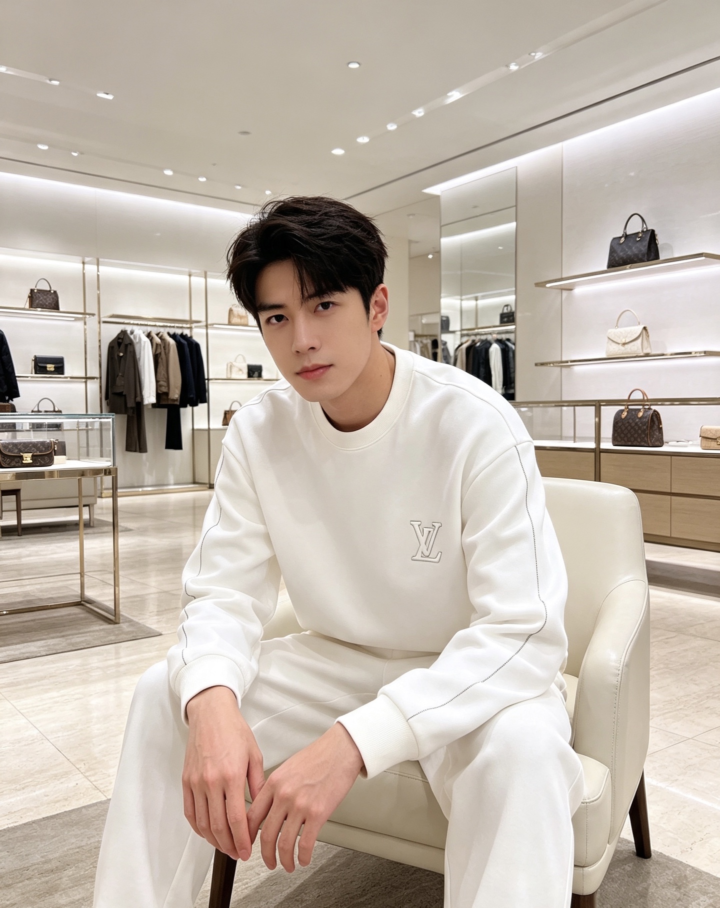 LOUIS VUITTON 路易威登 lv2026秋冬新款圆领卫衣 甄选高密空气层面料，挺括有型 胸口简约立体LV刺绣，