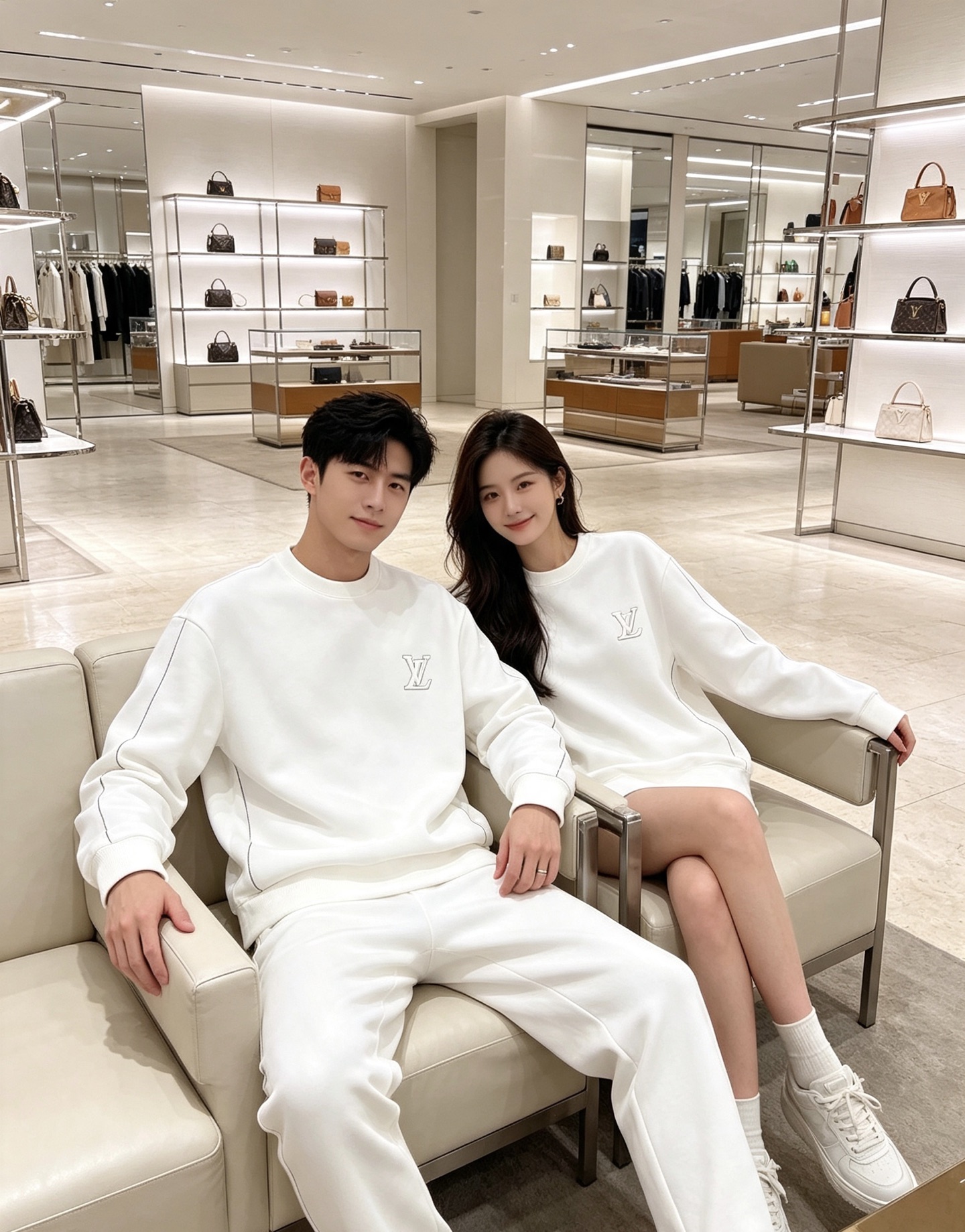LOUIS VUITTON 路易威登 lv2026秋冬新款圆领卫衣 甄选高密空气层面料，挺括有型 胸口简约立体LV刺绣，