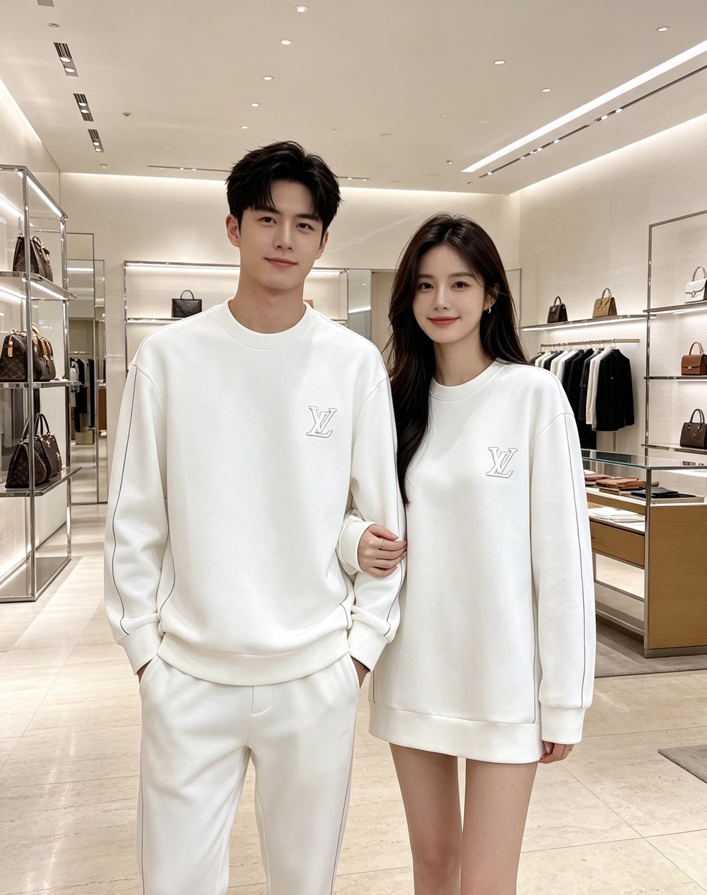 LOUIS VUITTON 路易威登 lv2026秋冬新款圆领卫衣 甄选高密空气层面料，挺括有型 胸口简约立体LV刺绣，