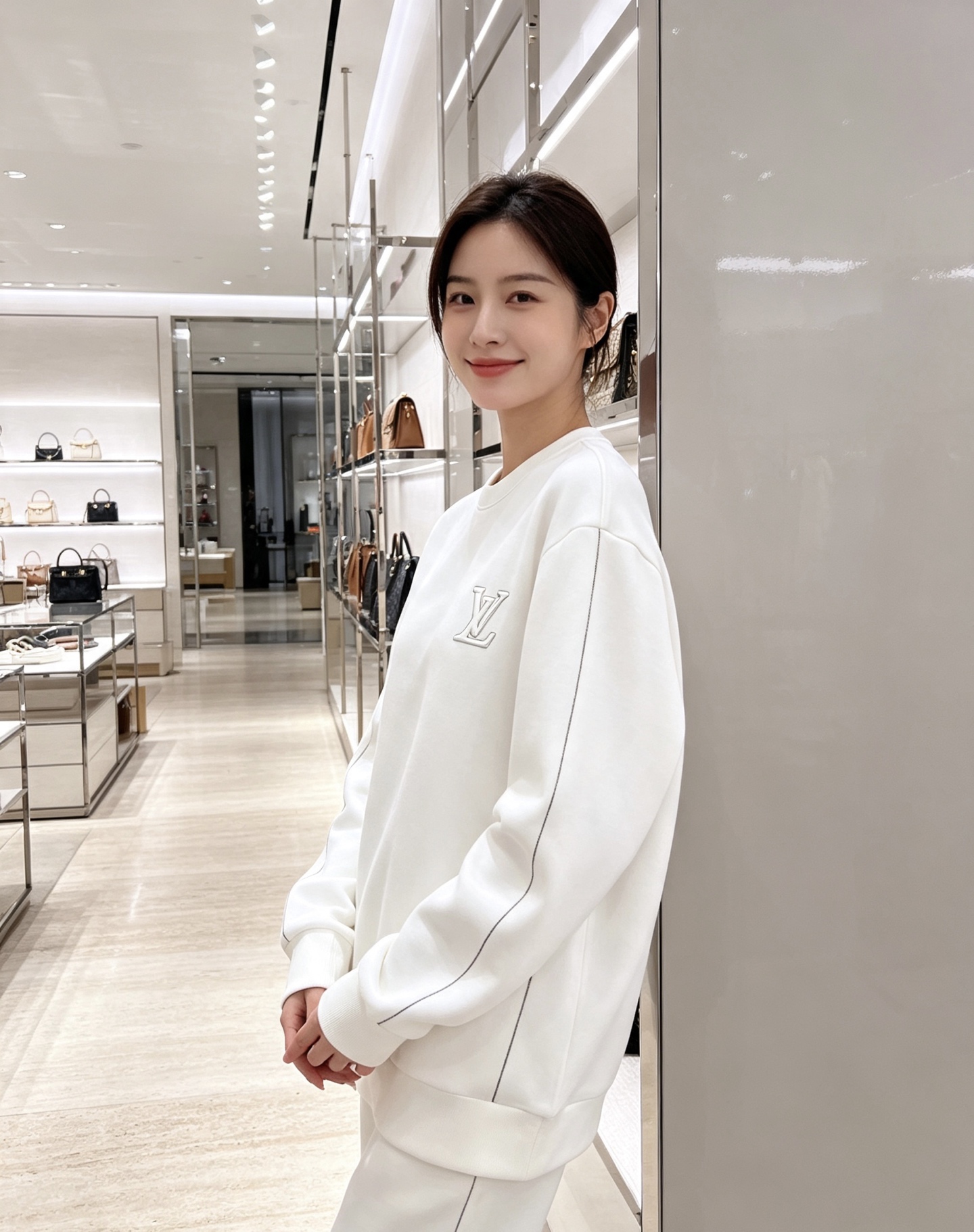 LOUIS VUITTON 路易威登 lv2026秋冬新款圆领卫衣 甄选高密空气层面料，挺括有型 胸口简约立体LV刺绣，