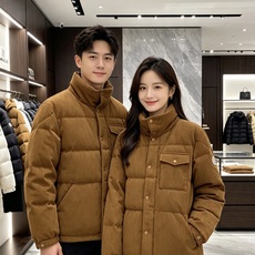 Moncler 蒙口 2026秋冬新款灯芯绒立领羽绒服,90新国标白鸭绒 全套原版定制五金,纽扣、袖标细节高度还原 复古 Moncler 蒙口 2026秋冬新款灯芯绒立领羽绒服,90新国标白鸭绒 全套原版定制五金,纽扣、袖标细节高度还原 复古