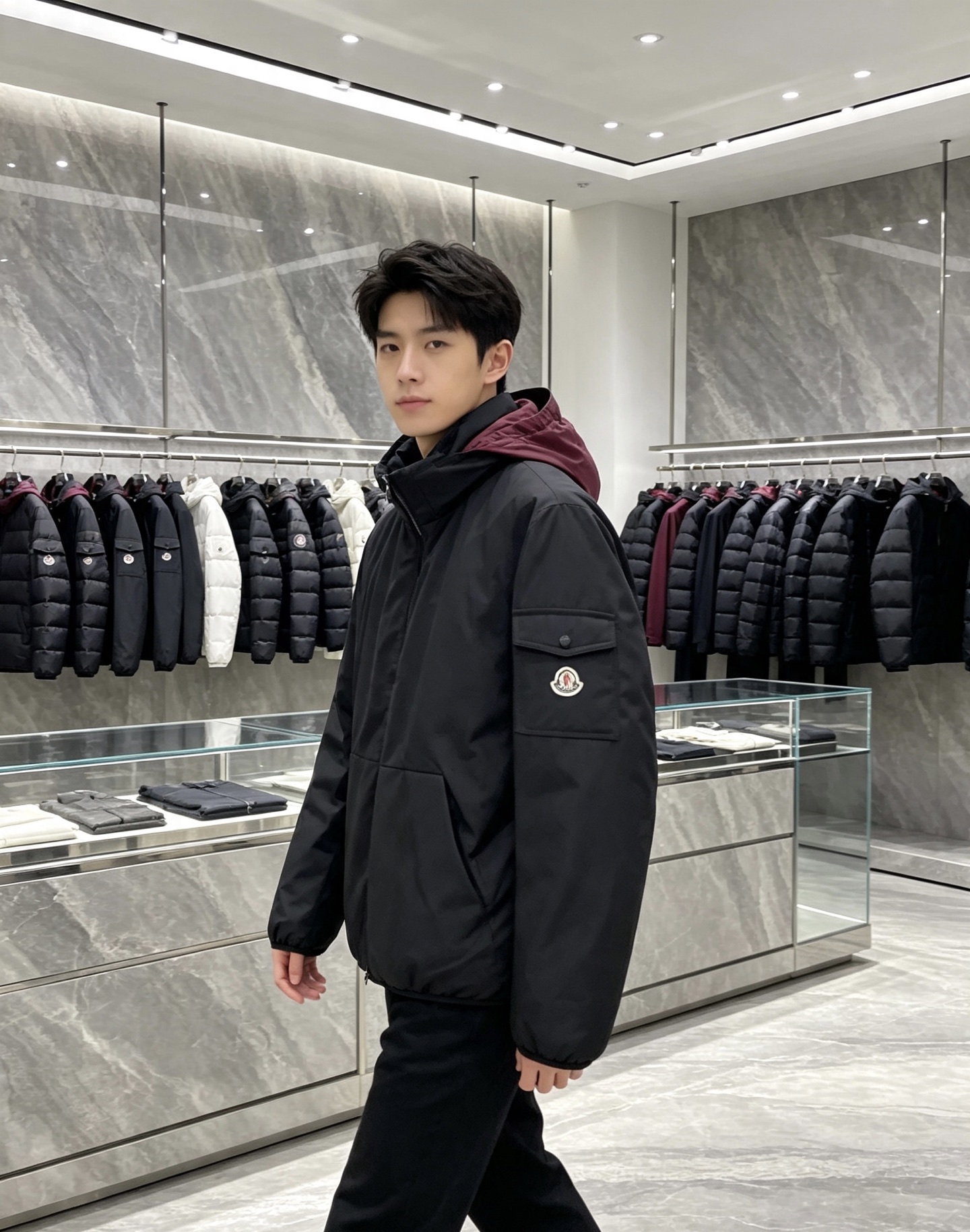 MONCLER|盟可睐 蒙口2026秋冬连帽羽绒服, 全套原版定制五金,拉链、袖标细节还原到位 防风抗皱功能性面料,撞色 MONCLER|盟可睐 蒙口2026秋冬连帽羽绒服, 全套原版定制五金,拉链、袖标细节还原到位 防风抗皱功能性面料,撞色