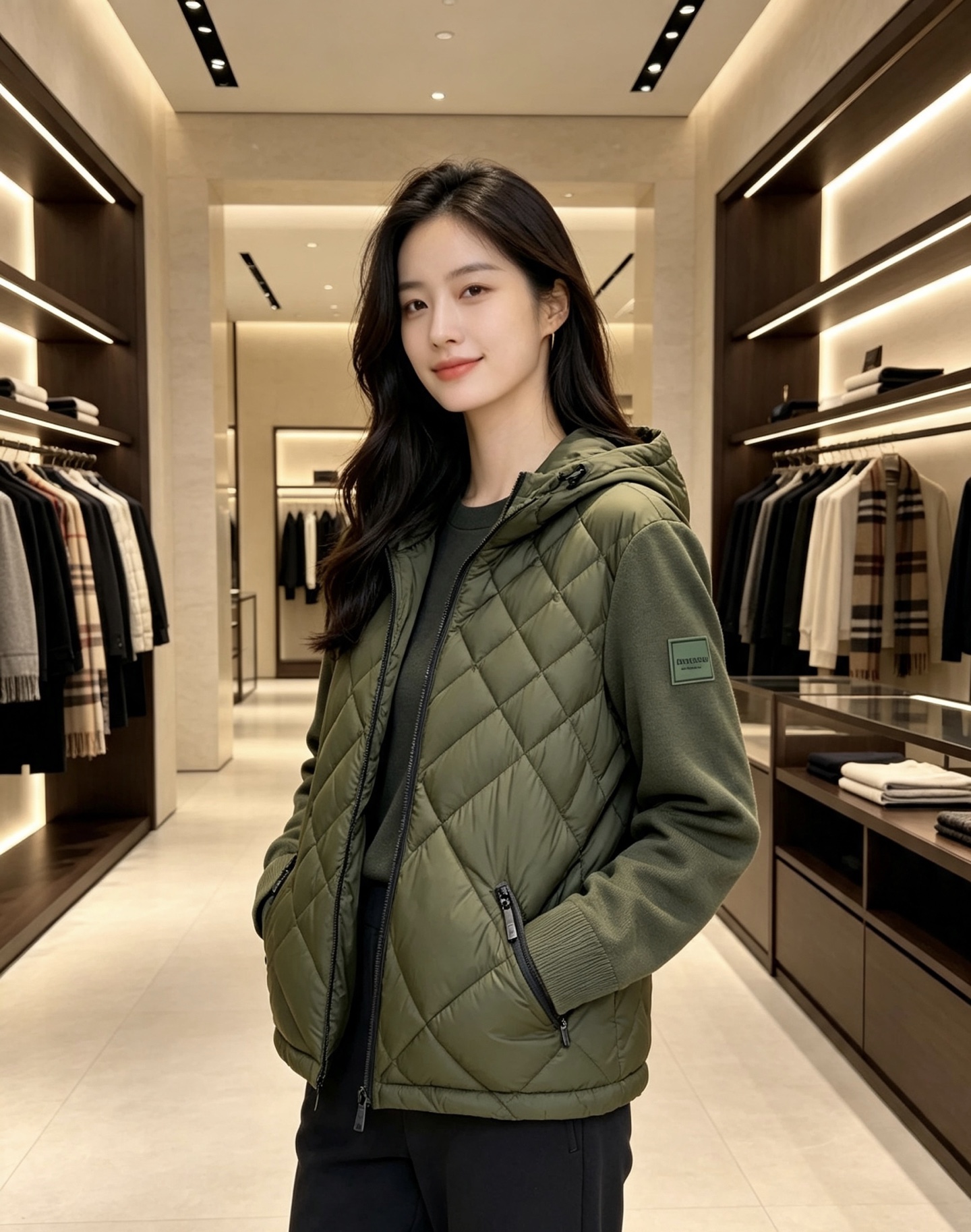 Burberry 巴宝莉 2026秋冬轻熟风菱格连帽羽绒服,菱形分格充绒,上身轻盈蓬松不压身;衣身羽绒面料搭配针织拼接衣 Burberry 巴宝莉 2026秋冬轻熟风菱格连帽羽绒服,菱形分格充绒,上身轻盈蓬松不压身;衣身羽绒面料搭配针织拼接衣
