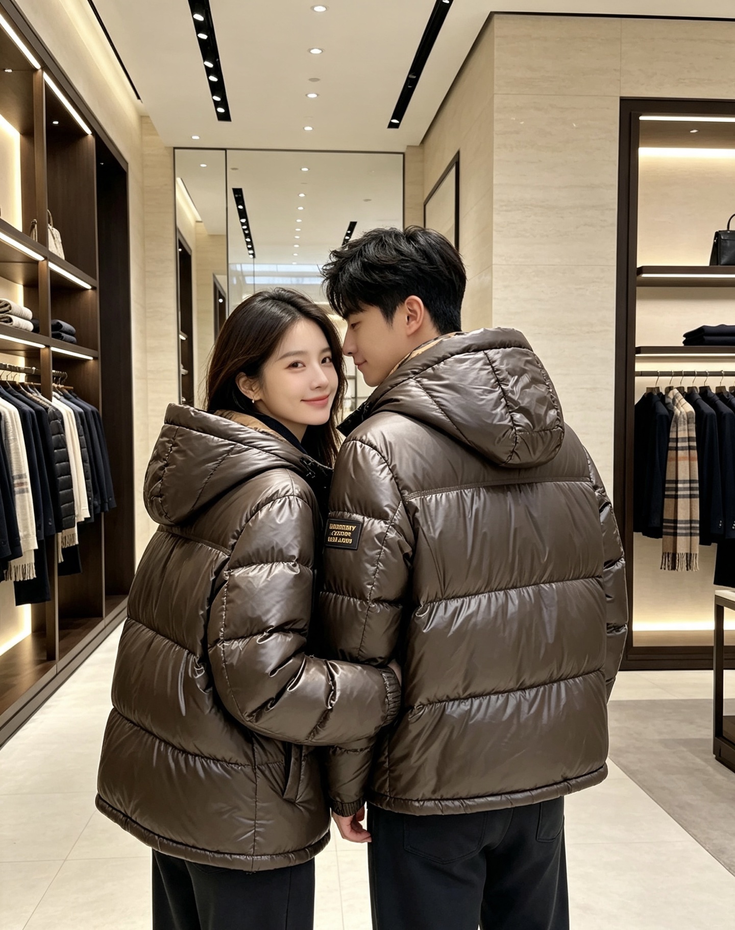 Burberry 2026秋冬新款巴宝莉连帽羽绒服 高级棕亮面面料,分格充绒不跑棉,蓬松保暖不显臃肿 内里经典格纹内衬, Burberry 2026秋冬新款巴宝莉连帽羽绒服 高级棕亮面面料,分格充绒不跑棉,蓬松保暖不显臃肿 内里经典格纹内衬,