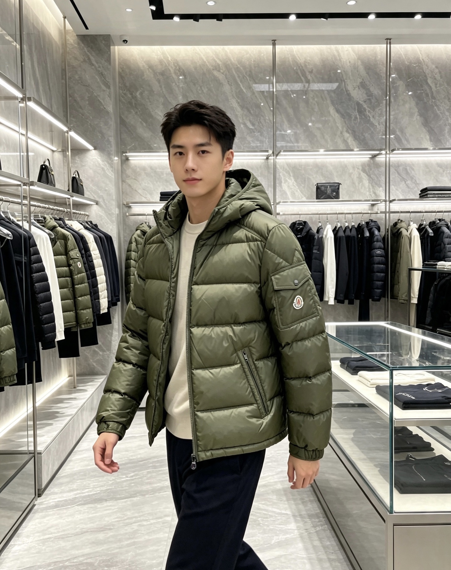 moncler 蒙口 2026秋冬新款连帽羽绒服 军绿、亮黑双色,风格区分清晰,受众全覆盖。 高密防风防水面料,表层顺滑 moncler 蒙口 2026秋冬新款连帽羽绒服 军绿、亮黑双色,风格区分清晰,受众全覆盖。 高密防风防水面料,表层顺滑