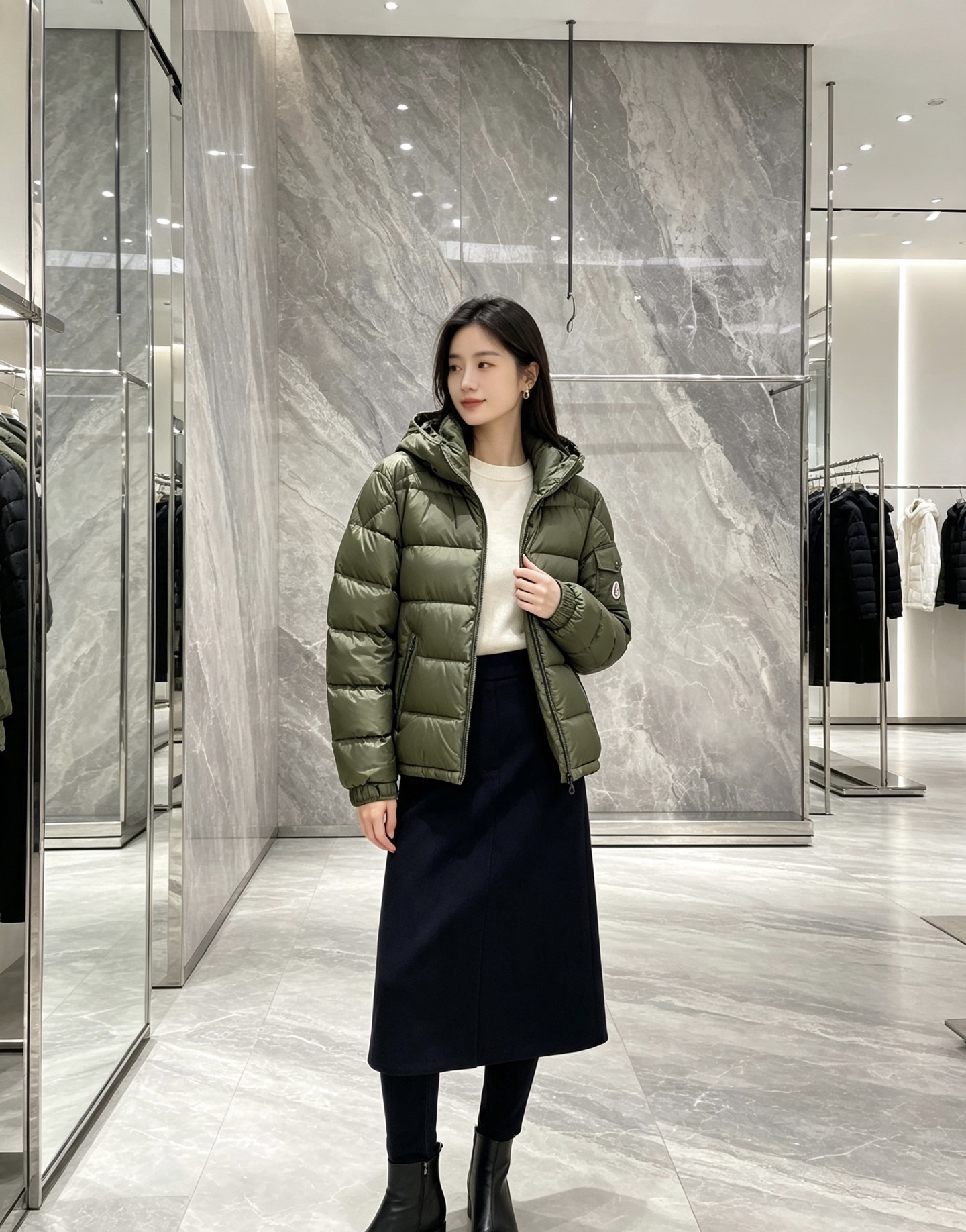 moncler 蒙口 2026秋冬新款连帽羽绒服 军绿、亮黑双色,风格区分清晰,受众全覆盖。 高密防风防水面料,表层顺滑 moncler 蒙口 2026秋冬新款连帽羽绒服 军绿、亮黑双色,风格区分清晰,受众全覆盖。 高密防风防水面料,表层顺滑