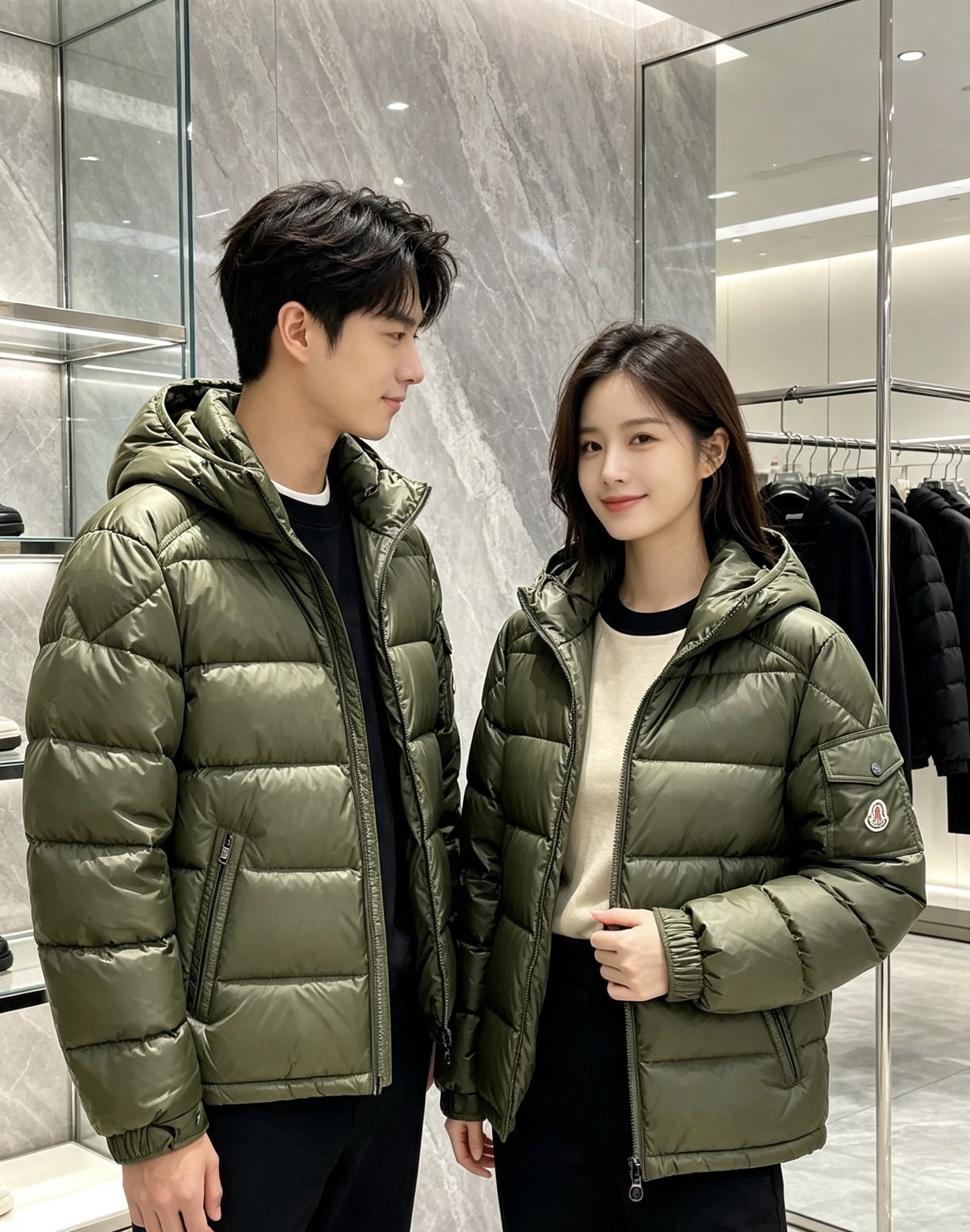 moncler 蒙口 2026秋冬新款连帽羽绒服 军绿、亮黑双色,风格区分清晰,受众全覆盖。 高密防风防水面料,表层顺滑 moncler 蒙口 2026秋冬新款连帽羽绒服 军绿、亮黑双色,风格区分清晰,受众全覆盖。 高密防风防水面料,表层顺滑