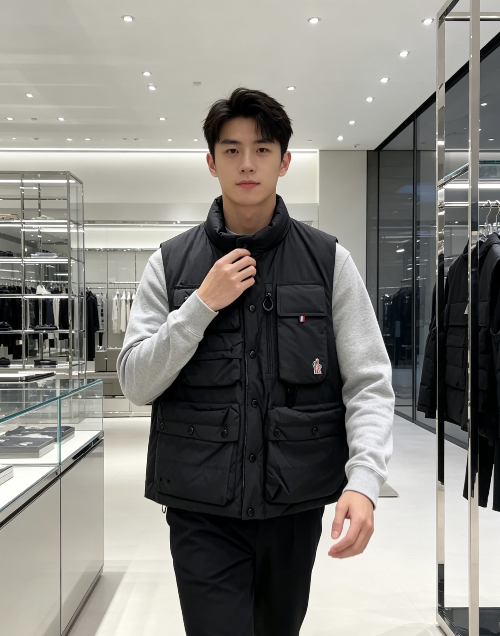 Moncler 蒙口 2026秋冬新款户外工装羽绒马甲上新✨ 填充90高纯度白鸭绒,轻盈保暖无臃肿感 多口袋工装立体剪裁 Moncler 蒙口 2026秋冬新款户外工装羽绒马甲上新✨ 填充90高纯度白鸭绒,轻盈保暖无臃肿感 多口袋工装立体剪裁