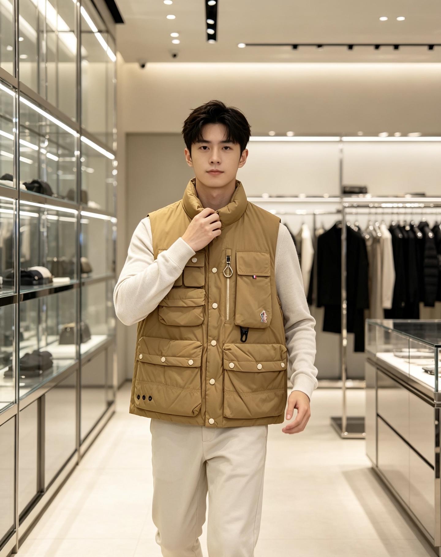 Moncler 蒙口 2026秋冬新款户外工装羽绒马甲上新✨ 填充90高纯度白鸭绒,轻盈保暖无臃肿感 多口袋工装立体剪裁 Moncler 蒙口 2026秋冬新款户外工装羽绒马甲上新✨ 填充90高纯度白鸭绒,轻盈保暖无臃肿感 多口袋工装立体剪裁