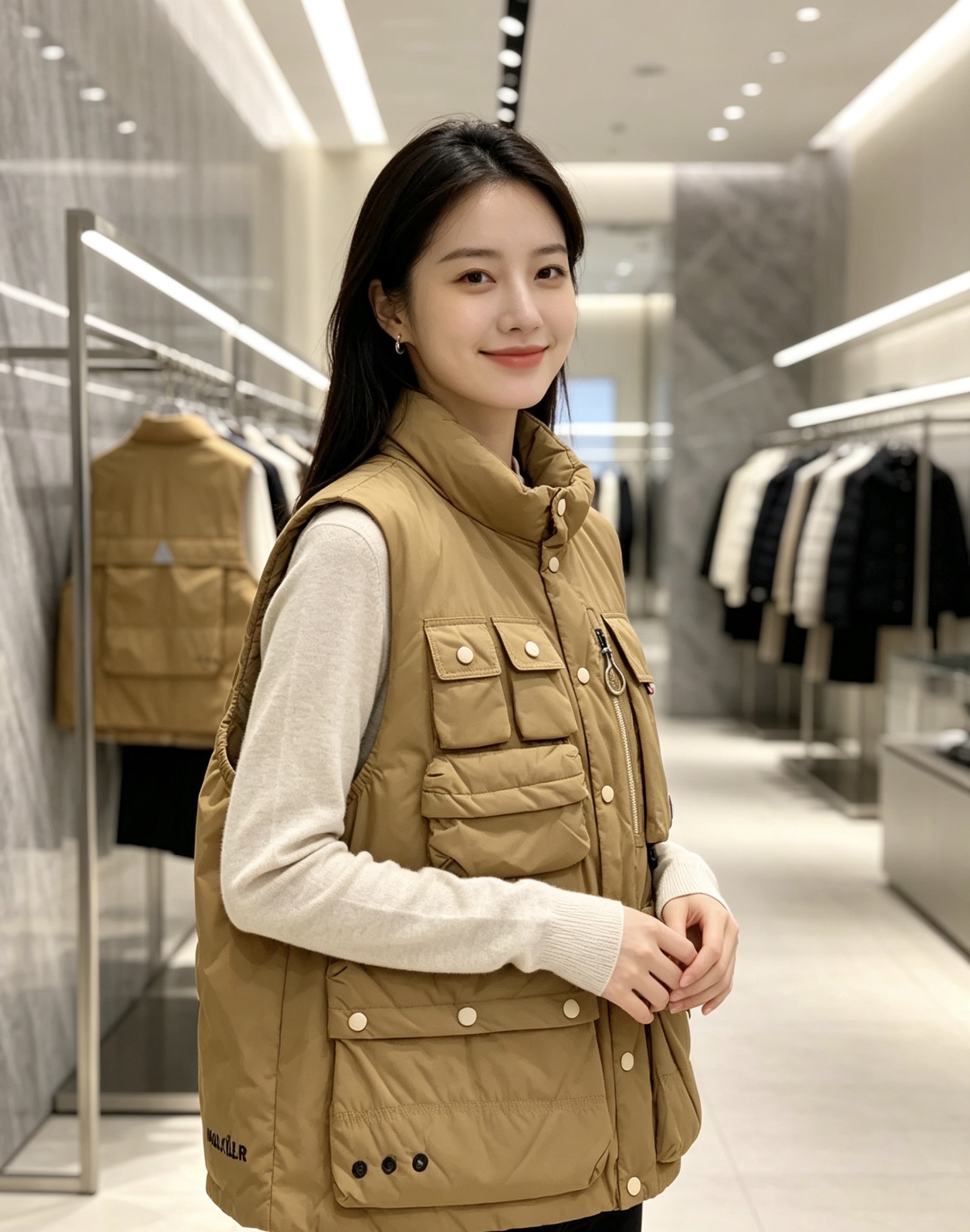 Moncler 蒙口 2026秋冬新款户外工装羽绒马甲上新✨ 填充90高纯度白鸭绒,轻盈保暖无臃肿感 多口袋工装立体剪裁 Moncler 蒙口 2026秋冬新款户外工装羽绒马甲上新✨ 填充90高纯度白鸭绒,轻盈保暖无臃肿感 多口袋工装立体剪裁