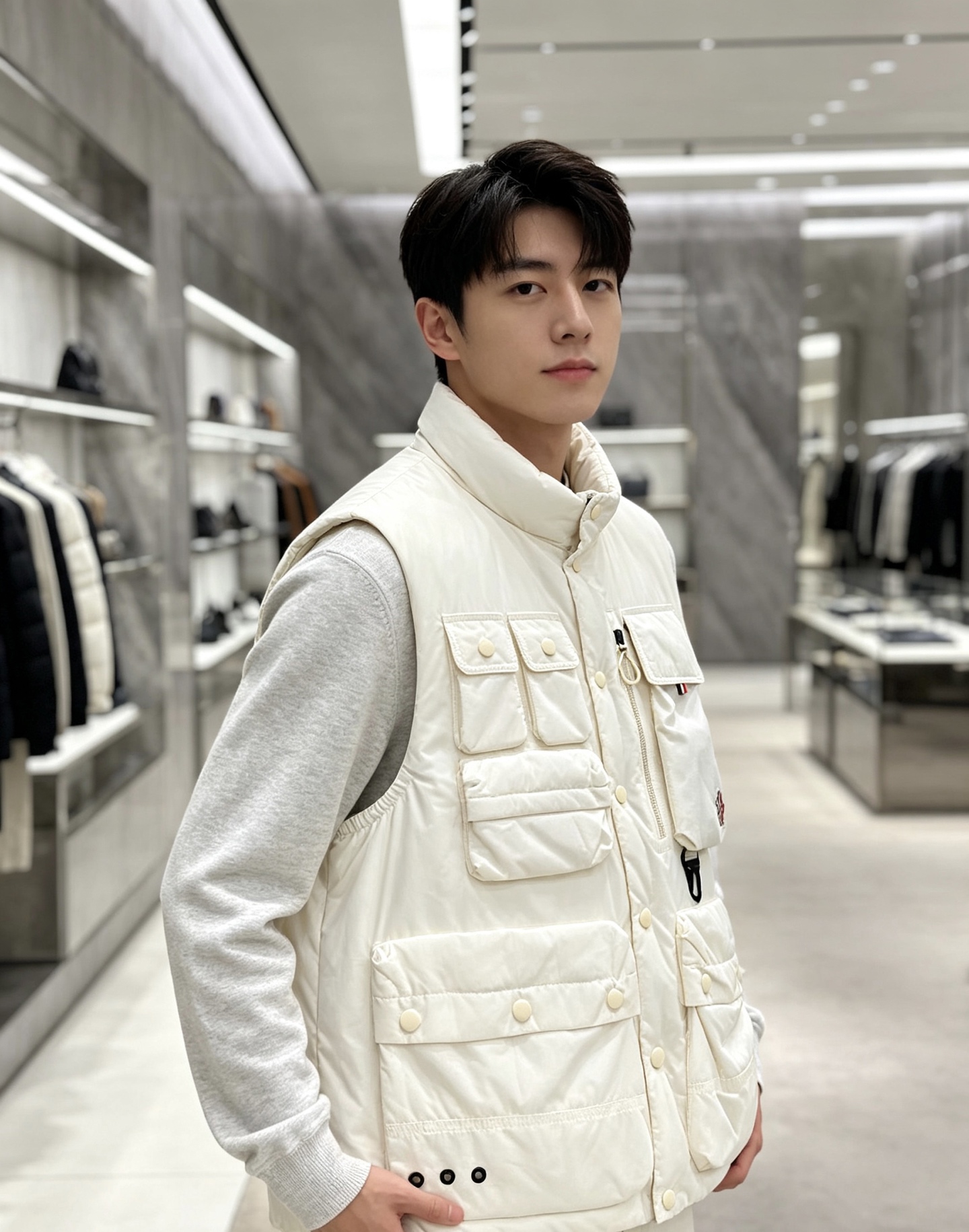 Moncler 蒙口 2026秋冬新款户外工装羽绒马甲上新✨ 填充90高纯度白鸭绒,轻盈保暖无臃肿感 多口袋工装立体剪裁 Moncler 蒙口 2026秋冬新款户外工装羽绒马甲上新✨ 填充90高纯度白鸭绒,轻盈保暖无臃肿感 多口袋工装立体剪裁