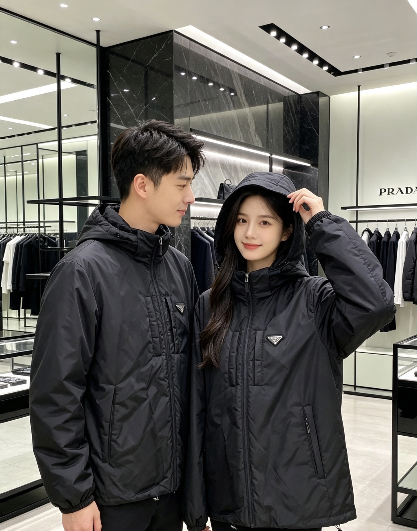 Prada 普拉达 2026秋冬新款连帽轻薄羽绒服,90白鸭绒填充,轻便柔和不压身 防水防风顺滑面料,经典三角标简约大气 Prada 普拉达 2026秋冬新款连帽轻薄羽绒服,90白鸭绒填充,轻便柔和不压身 防水防风顺滑面料,经典三角标简约大气