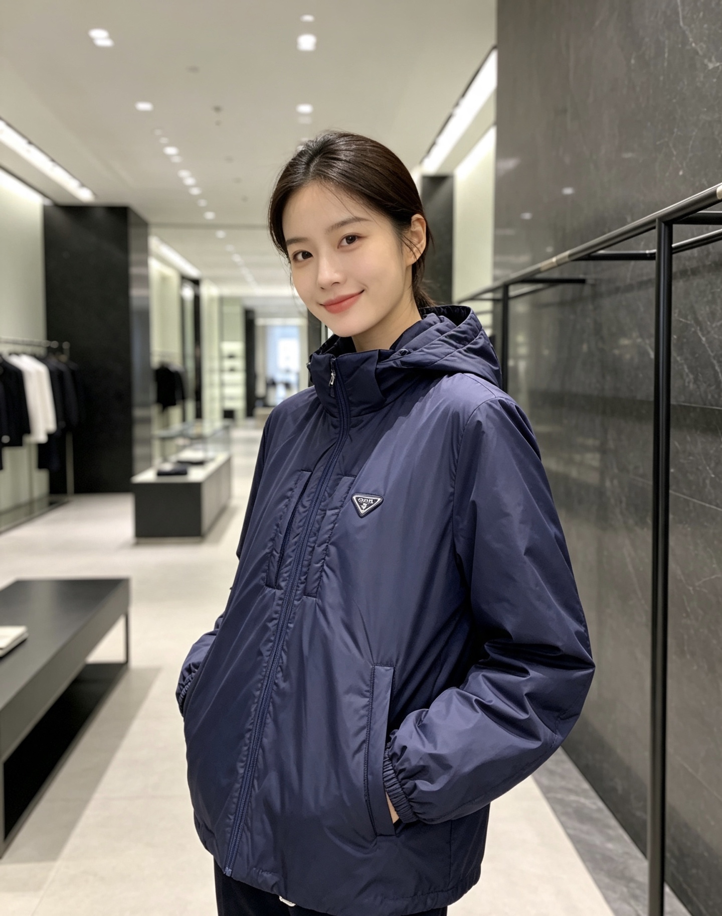Prada 普拉达 2026秋冬新款连帽轻薄羽绒服,90白鸭绒填充,轻便柔和不压身 防水防风顺滑面料,经典三角标简约大气 Prada 普拉达 2026秋冬新款连帽轻薄羽绒服,90白鸭绒填充,轻便柔和不压身 防水防风顺滑面料,经典三角标简约大气