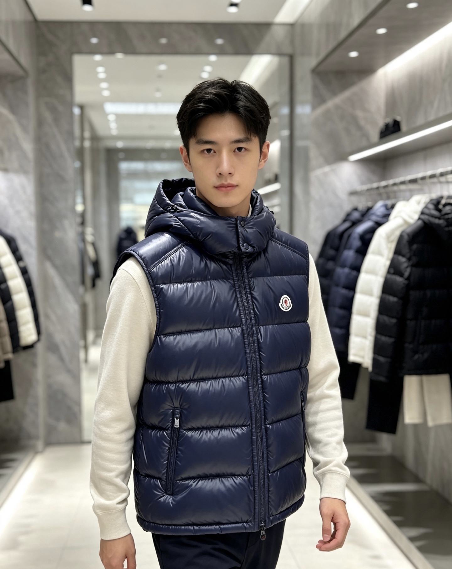 Moncler 蒙口2026秋冬新款连帽羽绒马甲 甄选90新国标白鸭绒,蓬松轻盈保暖 配套原版定制五金拉链,细节还原到位 Moncler 蒙口2026秋冬新款连帽羽绒马甲 甄选90新国标白鸭绒,蓬松轻盈保暖 配套原版定制五金拉链,细节还原到位