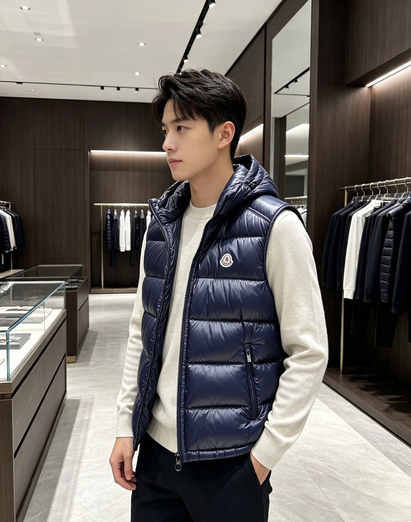 Moncler 蒙口2026秋冬新款连帽羽绒马甲 甄选90新国标白鸭绒,蓬松轻盈保暖 配套原版定制五金拉链,细节还原到位 Moncler 蒙口2026秋冬新款连帽羽绒马甲 甄选90新国标白鸭绒,蓬松轻盈保暖 配套原版定制五金拉链,细节还原到位