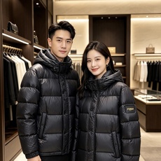 FENDI|芬迪 2026秋冬黑色短款羽绒服 高含量95白鸭绒填充,蓬松保暖不压身 横条方格充绒工艺,均匀锁绒不易结块 FENDI|芬迪 2026秋冬黑色短款羽绒服 高含量95白鸭绒填充,蓬松保暖不压身 横条方格充绒工艺,均匀锁绒不易结块