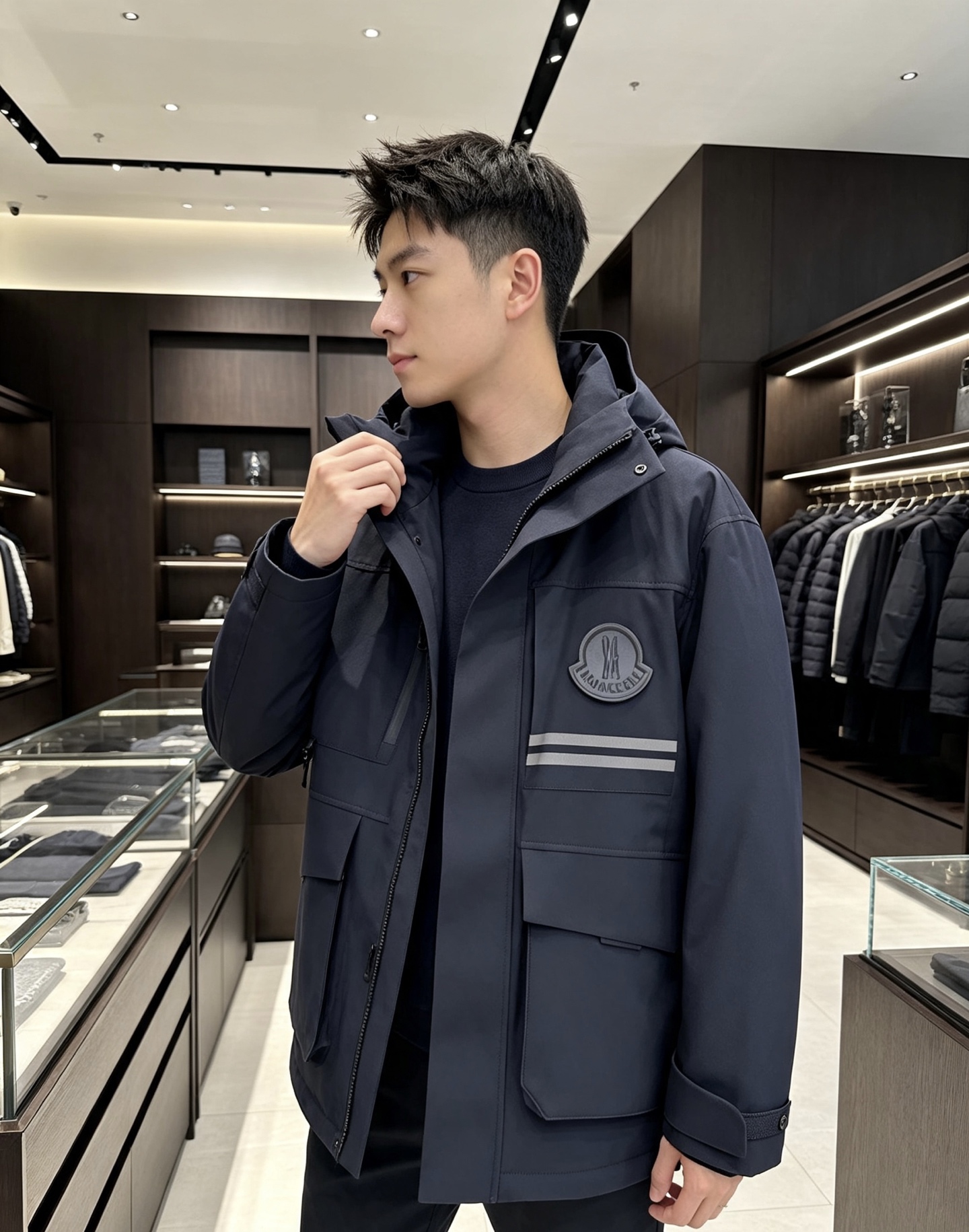 Moncler × Pharrell Williams 蒙口联名工装连帽羽绒服|2026秋冬 Polartec防风面料+ Moncler × Pharrell Williams 蒙口联名工装连帽羽绒服|2026秋冬 Polartec防风面料+