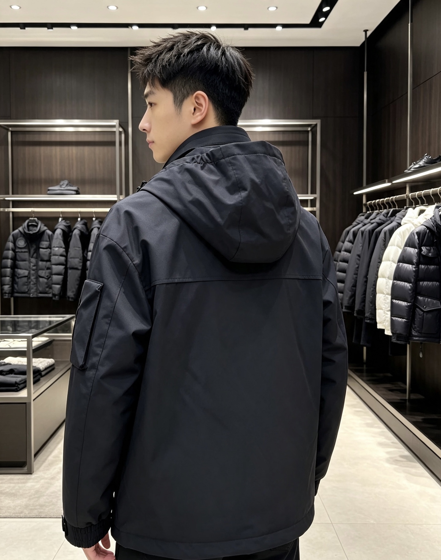 Moncler 蒙口2026秋冬新款羽绒服 重磅防风工装面料，挺括有型不易褶皱 丰富立体多口袋，兼具美观与实用性 胸前标