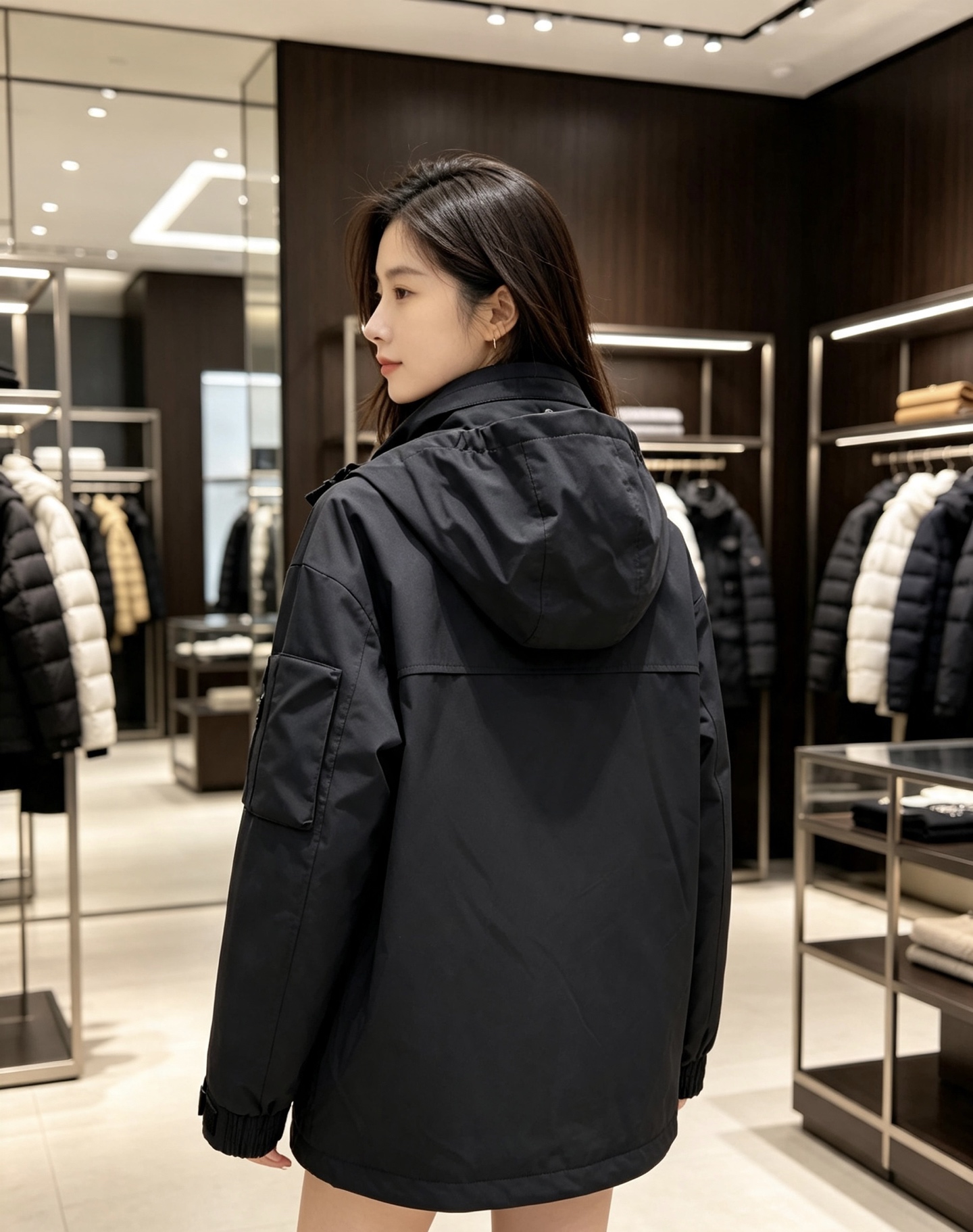 Moncler 蒙口2026秋冬新款羽绒服 重磅防风工装面料，挺括有型不易褶皱 丰富立体多口袋，兼具美观与实用性 胸前标