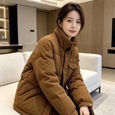 Moncler 蒙口 2026秋冬新款灯芯绒立领羽绒服,90新国标白鸭绒 全套原版定制五金,纽扣、袖标细节高度还原 复古 Moncler 蒙口 2026秋冬新款灯芯绒立领羽绒服,90新国标白鸭绒 全套原版定制五金,纽扣、袖标细节高度还原 复古
