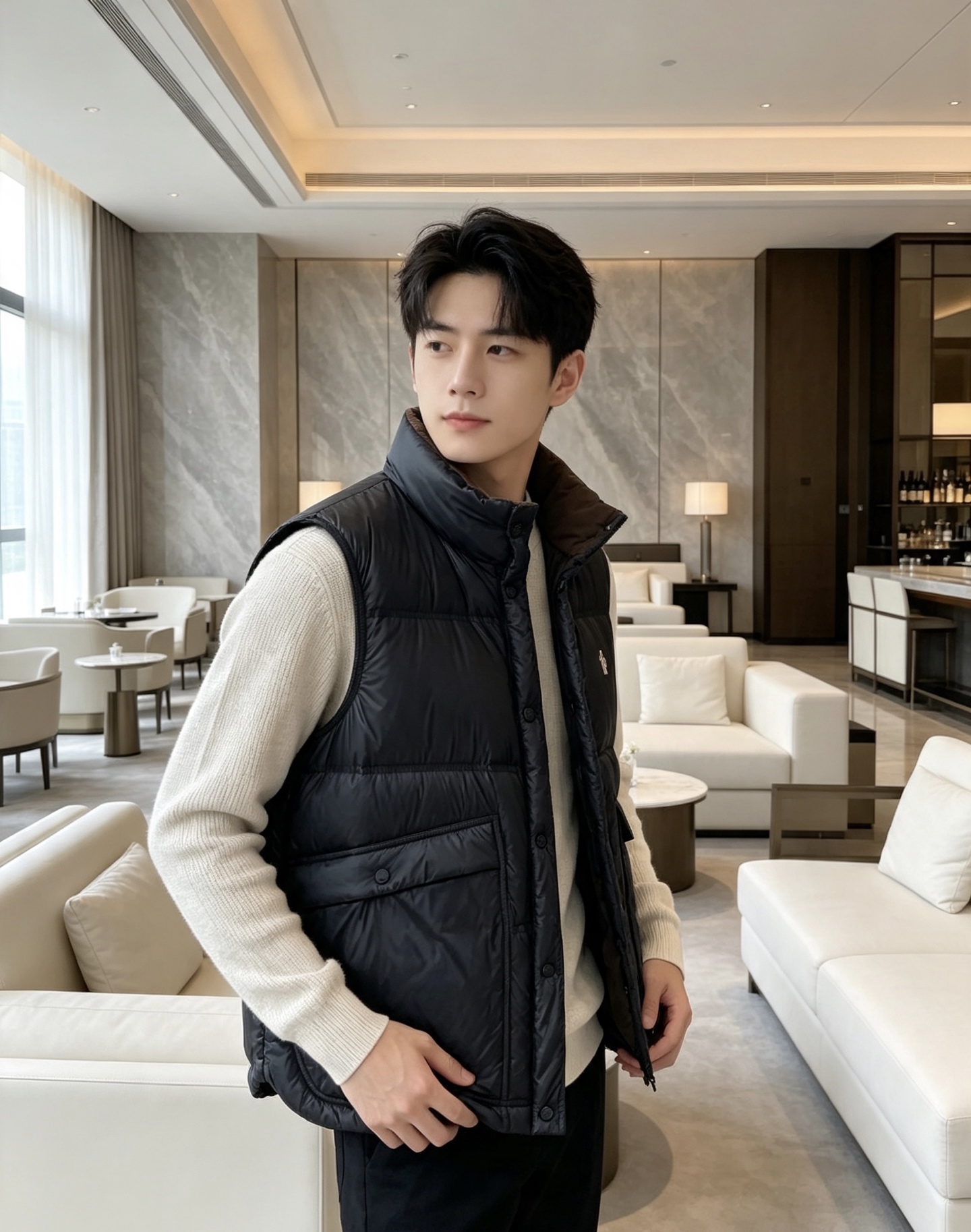 Moncler｜盟可睐 2026秋冬新款蒙口 90新国标白鸭绒填充 原版五金配件，纽扣刺绣细节高度还原 立领羽绒马甲，双