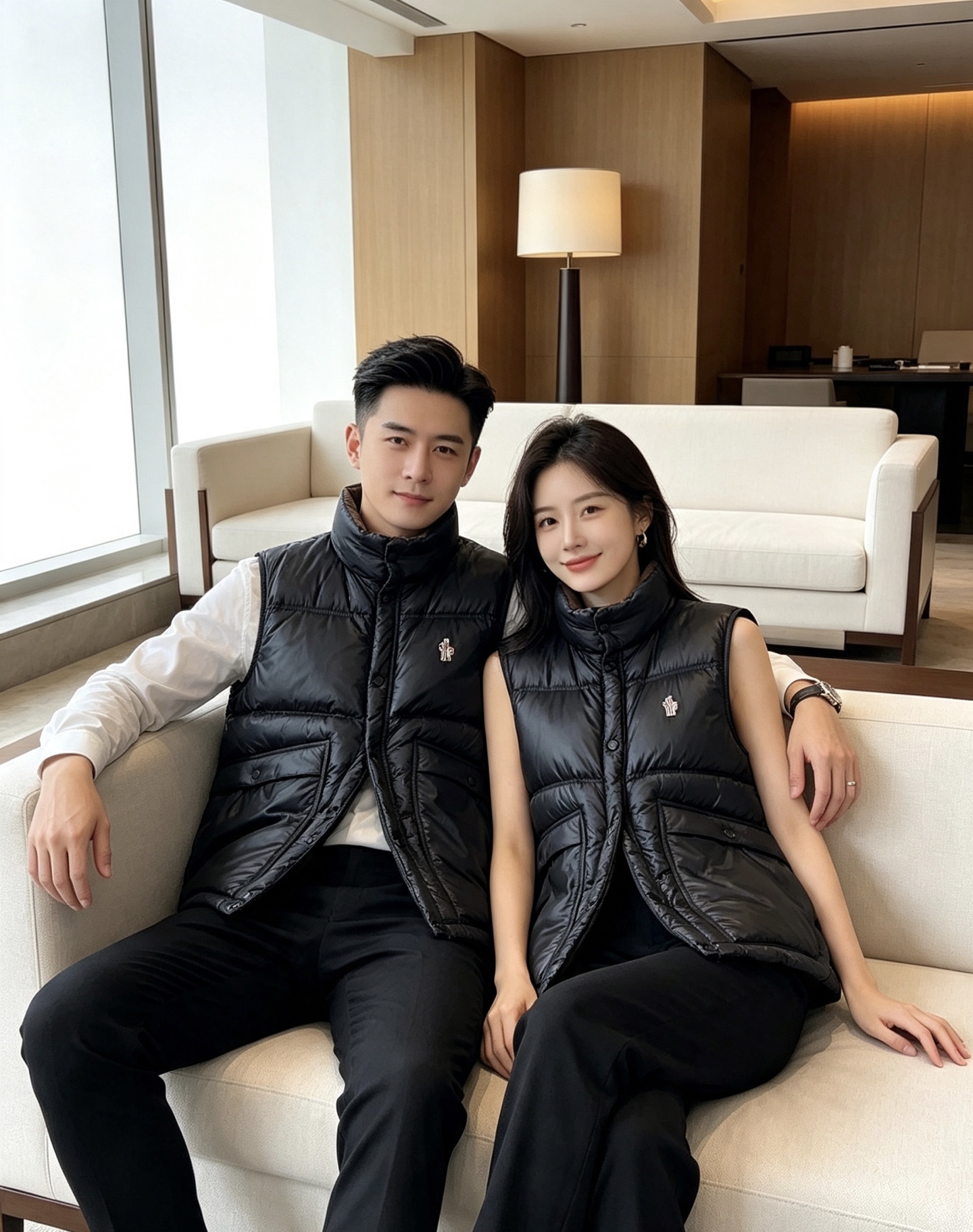 Moncler｜盟可睐 2026秋冬新款蒙口 90新国标白鸭绒填充 原版五金配件，纽扣刺绣细节高度还原 立领羽绒马甲，双