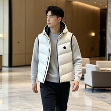 Moncler Valmasque蒙口男士可拆卸兜帽羽绒马甲.原版购入开发.特级鹅绒填充➕原厂替换面料➕原厂配套五金. Moncler Valmasque蒙口男士可拆卸兜帽羽绒马甲.原版购入开发.特级鹅绒填充➕原厂替换面料➕原厂配套五金.