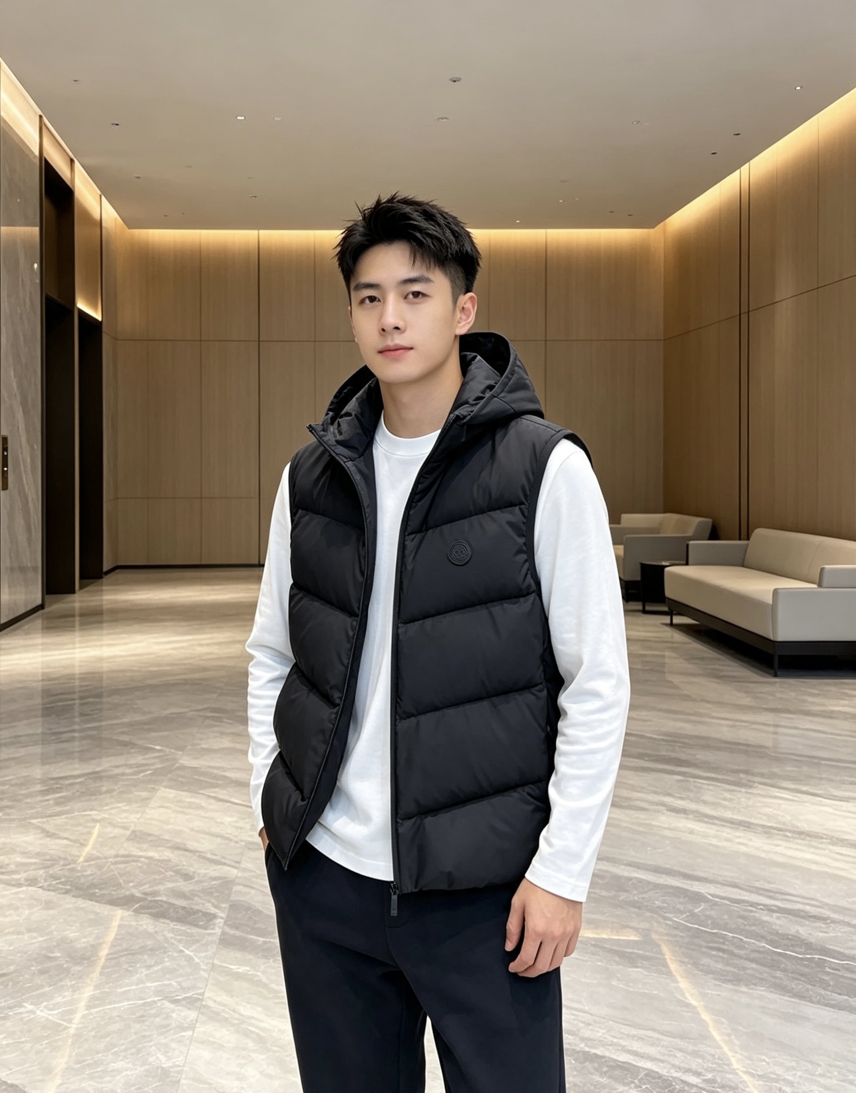 Moncler Valmasque蒙口男士可拆卸兜帽羽绒马甲.原版购入开发.特级鹅绒填充➕原厂替换面料➕原厂配套五金. Moncler Valmasque蒙口男士可拆卸兜帽羽绒马甲.原版购入开发.特级鹅绒填充➕原厂替换面料➕原厂配套五金.