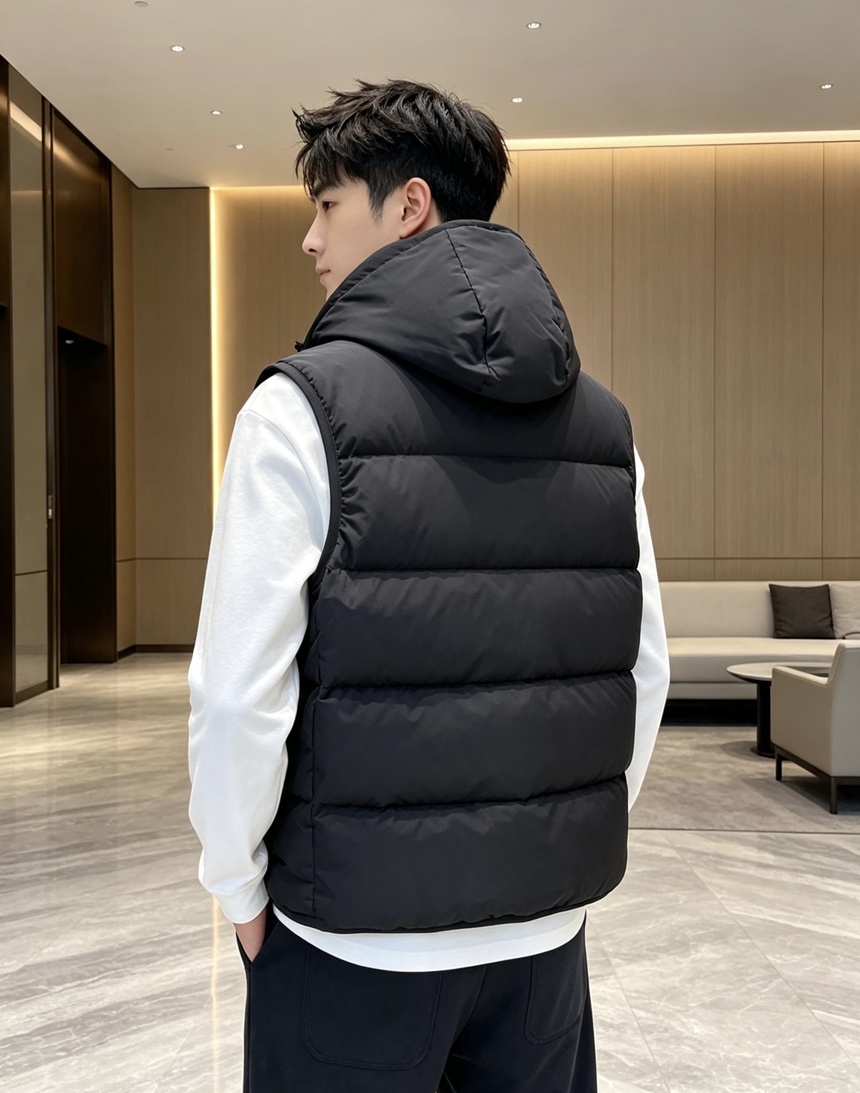 Moncler Valmasque蒙口男士可拆卸兜帽羽绒马甲.原版购入开发.特级鹅绒填充➕原厂替换面料➕原厂配套五金. Moncler Valmasque蒙口男士可拆卸兜帽羽绒马甲.原版购入开发.特级鹅绒填充➕原厂替换面料➕原厂配套五金.